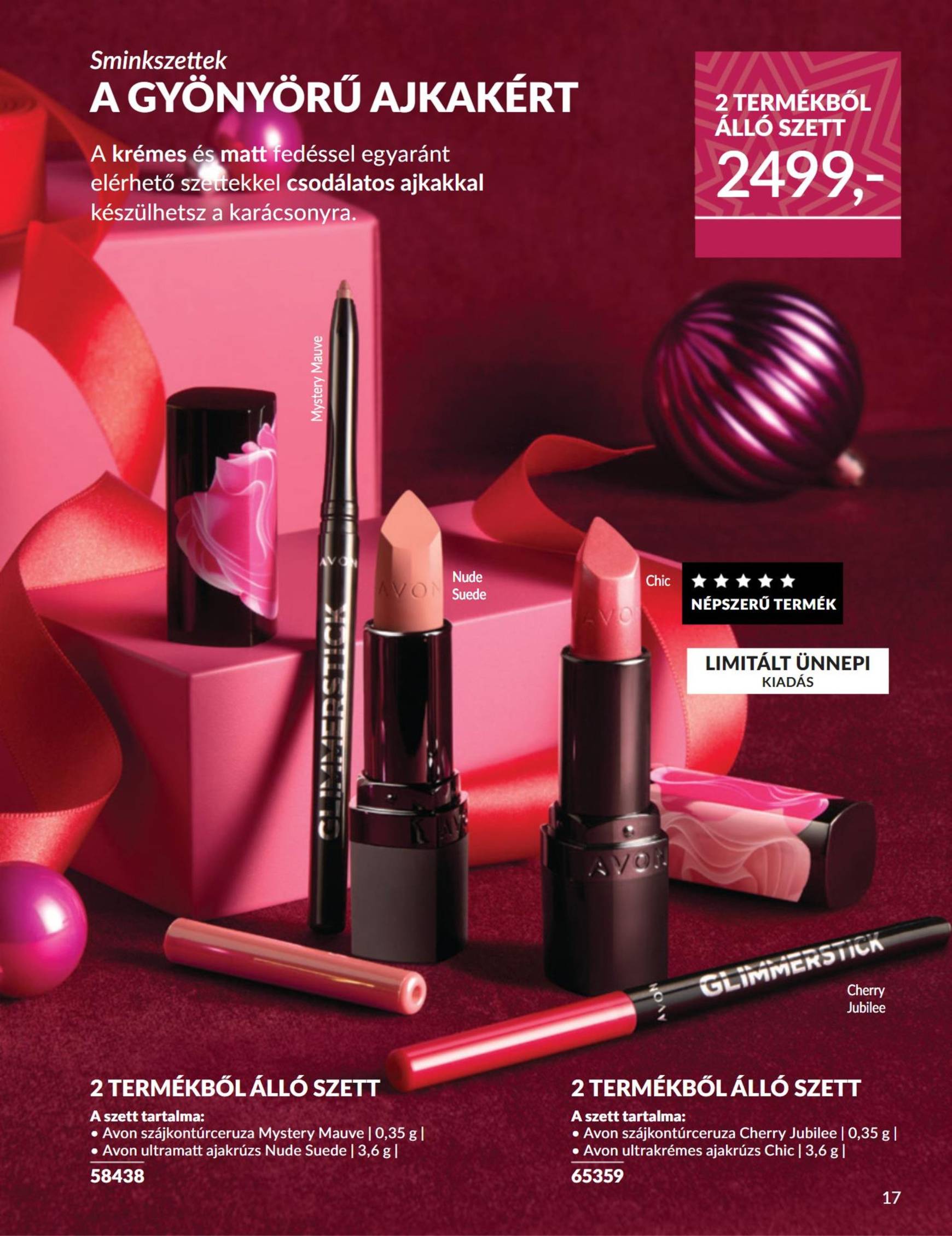 Avon akciós újság, érvényes 11.01. - 11.30. 17