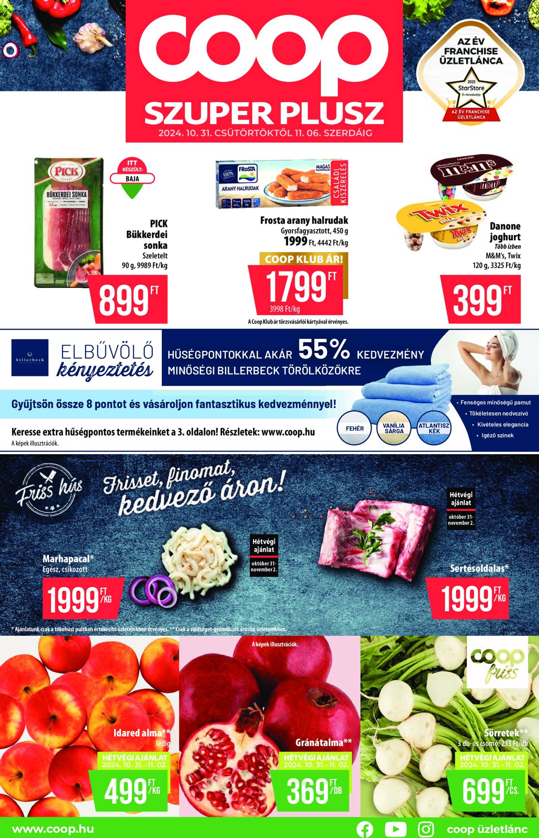 Coop - Szuper Plus akciós újság, érvényes 10.31. - 11.06.