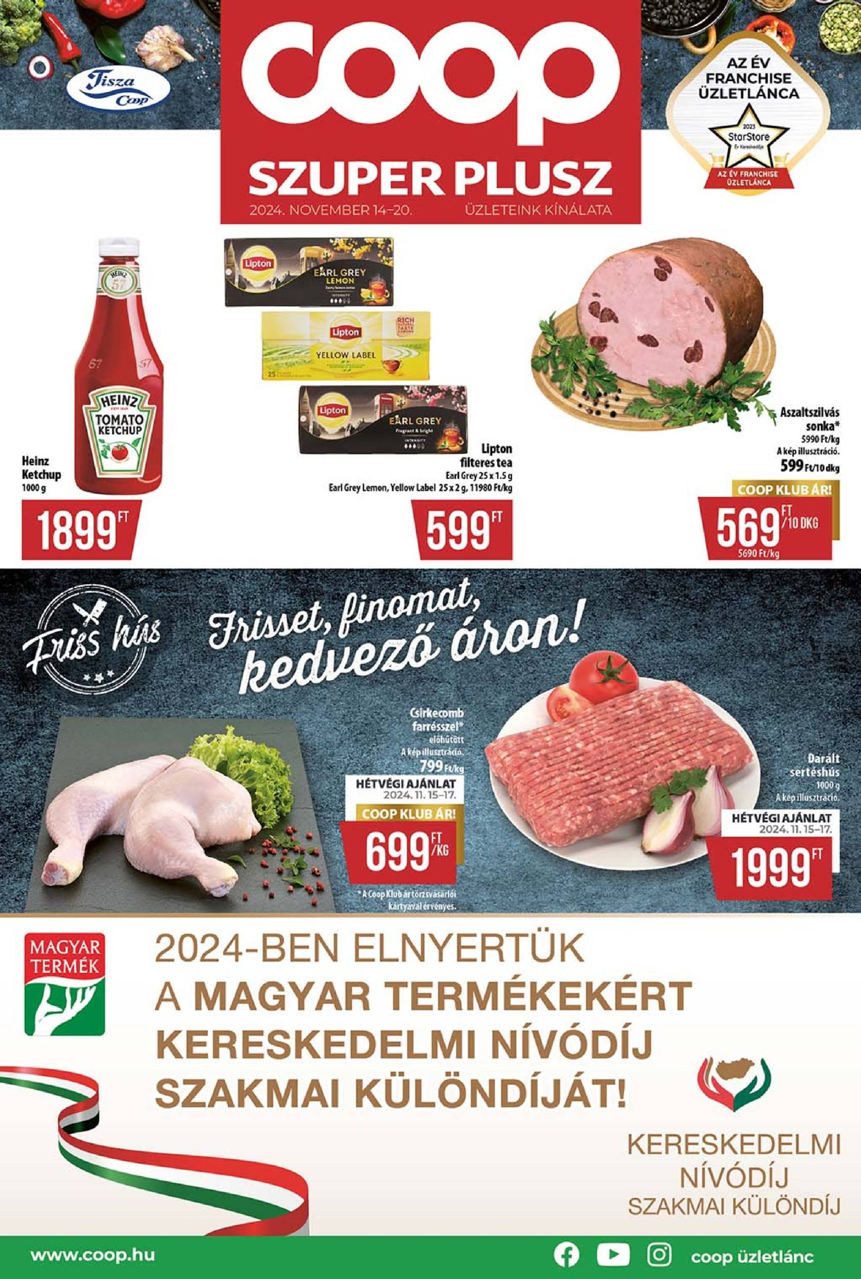 Coop - Szuper Plusz akciós újság, érvényes 11.14. - 11.20.