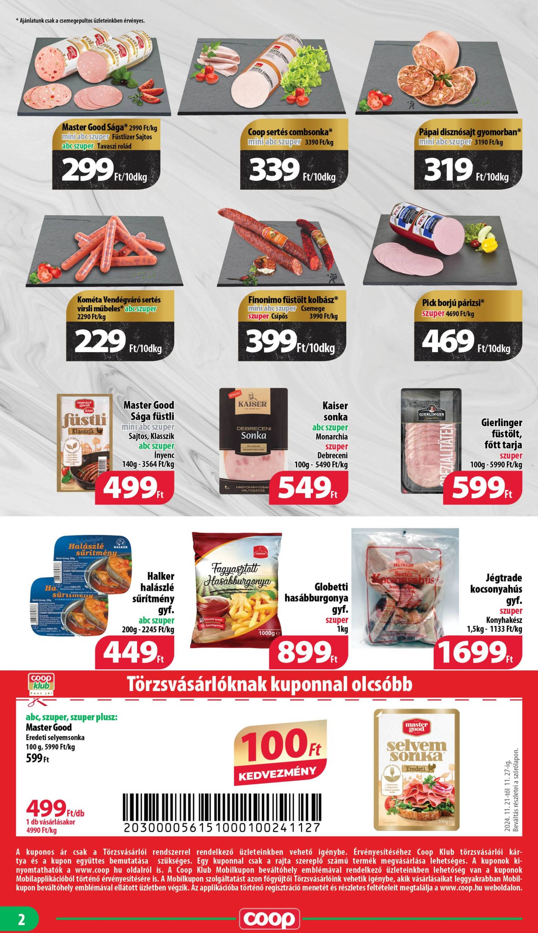 Coop - Mecsek akciós újság, érvényes 11.21. - 11.27. 2