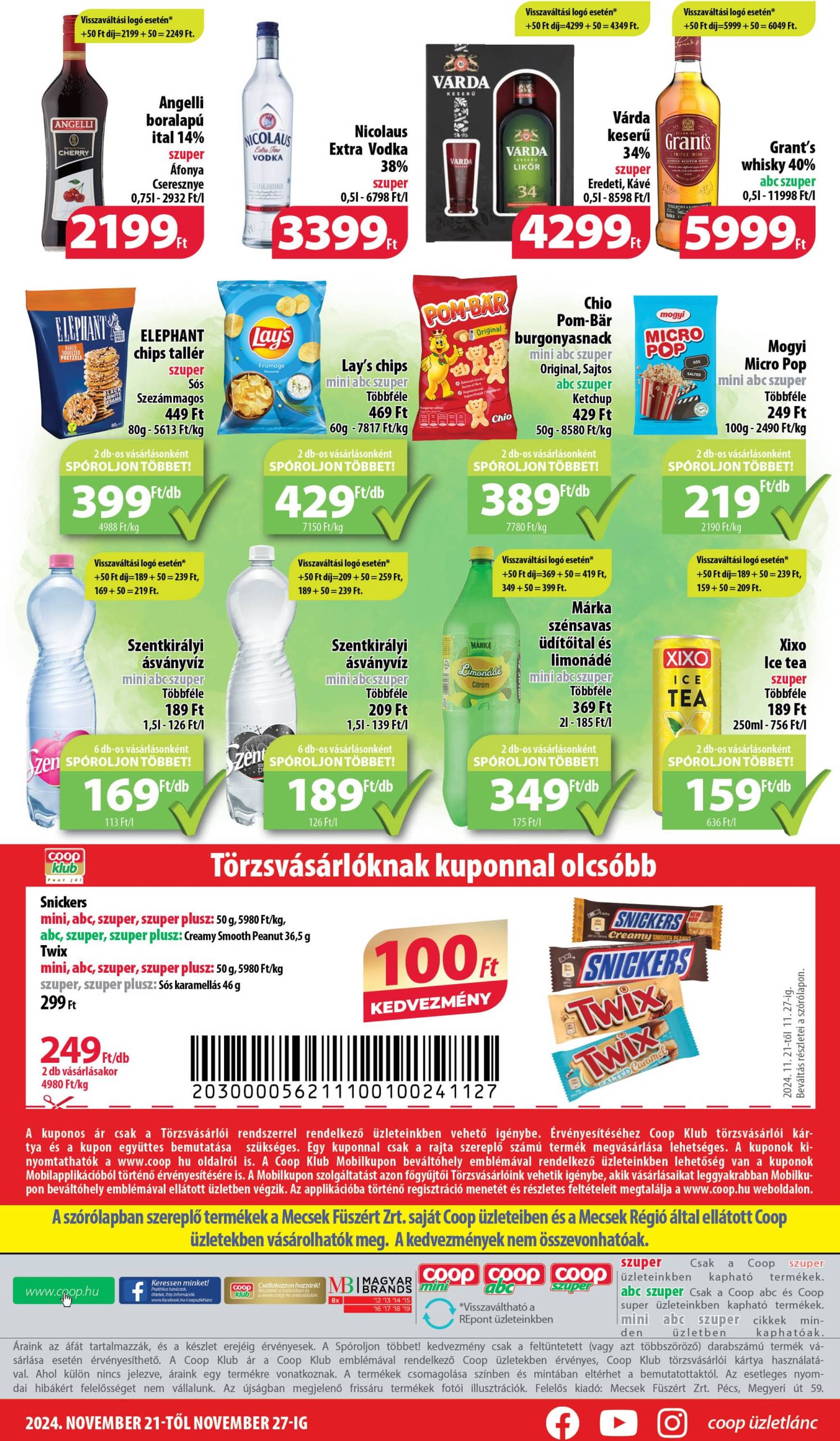 Coop - Mecsek akciós újság, érvényes 11.21. - 11.27. 8