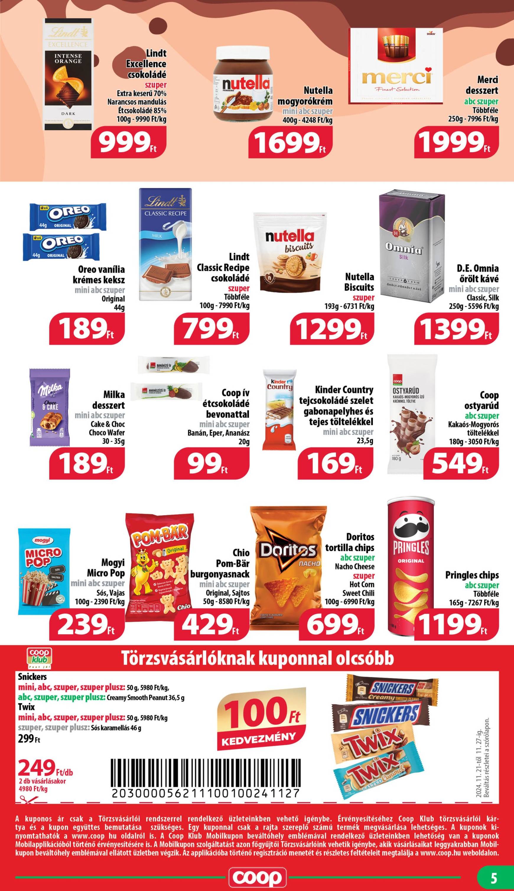 Coop - Mini Abc Szuper akciós újság, érvényes 11.21. - 11.27. 5