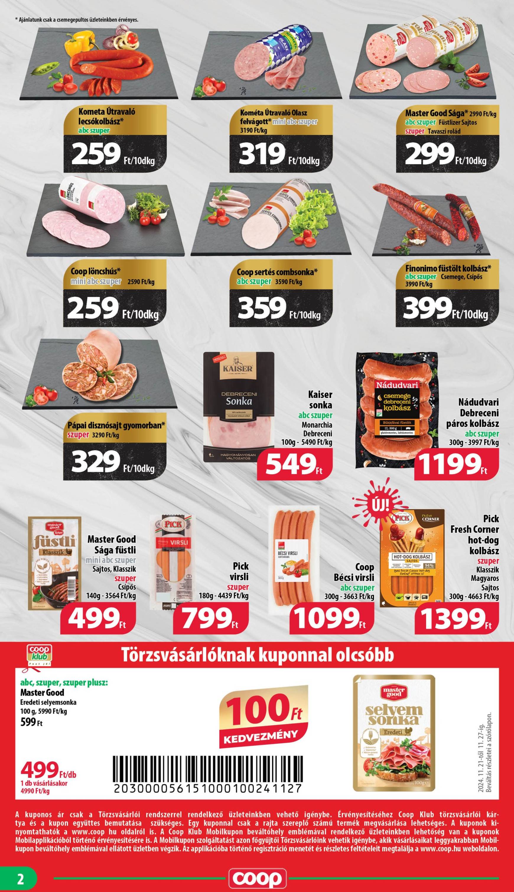 Coop - Mini Abc Szuper akciós újság, érvényes 11.21. - 11.27. 2