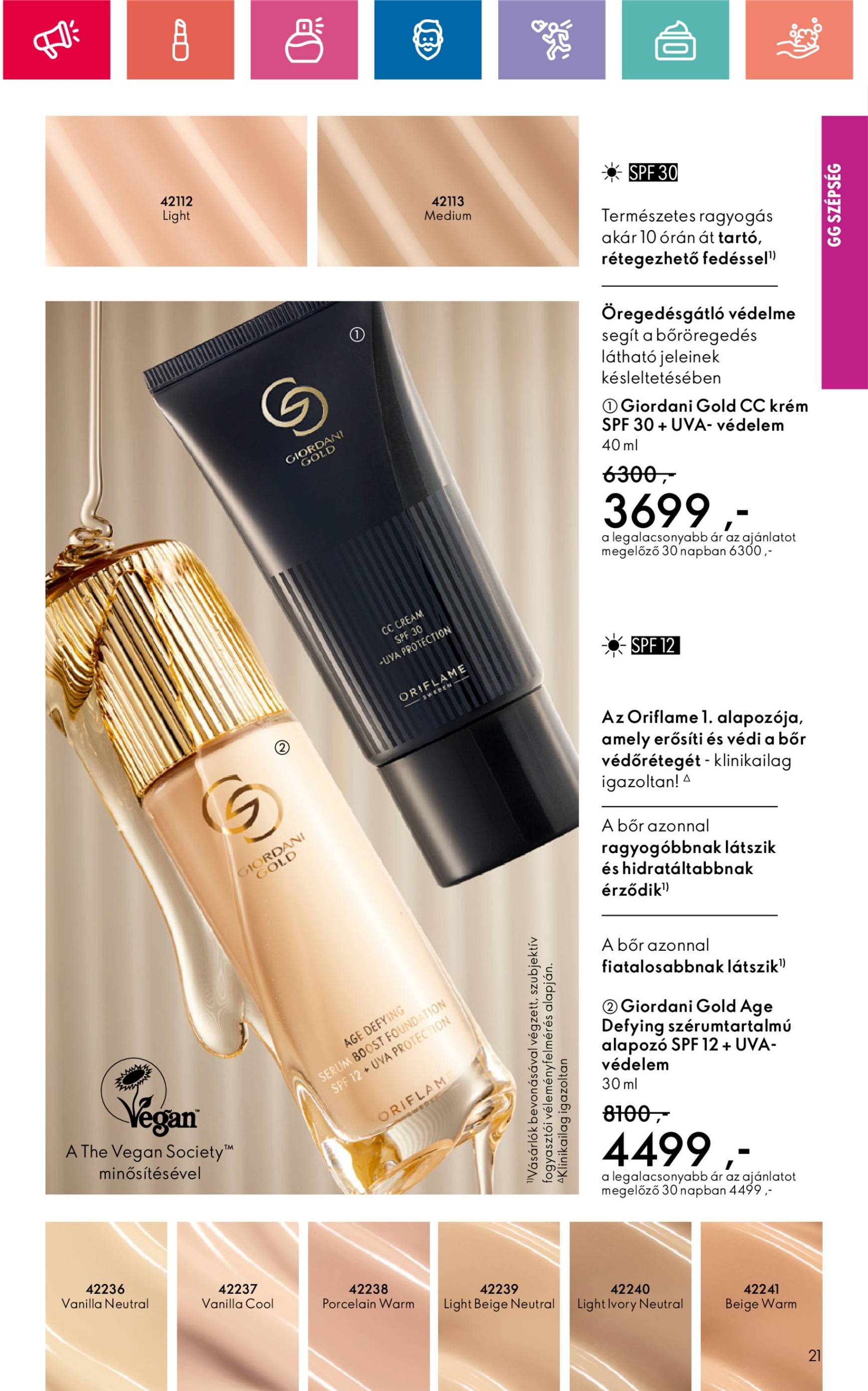 Oriflame akciós újság, érvényes 10.20. - 11.09. 21