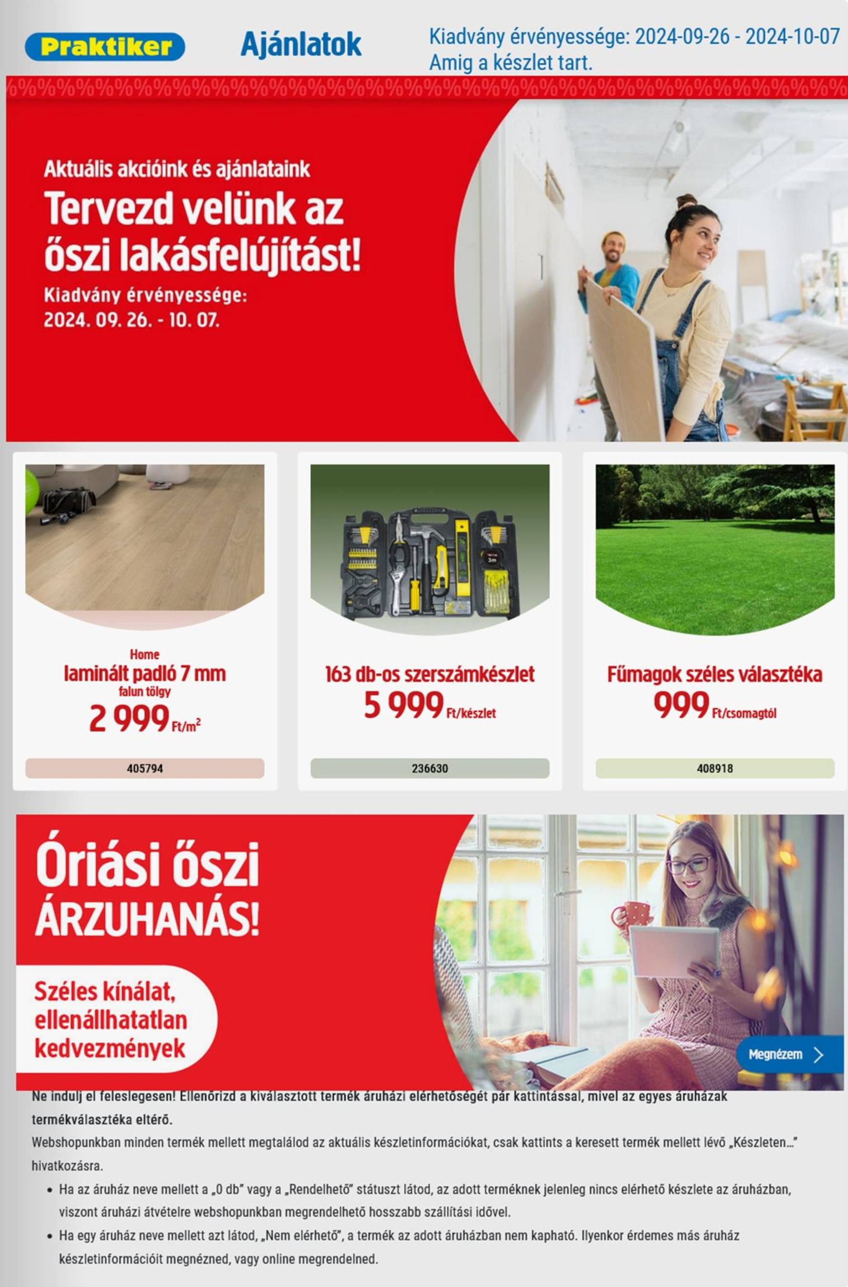 Aktuális újság Praktiker 09.26. - 10.07.