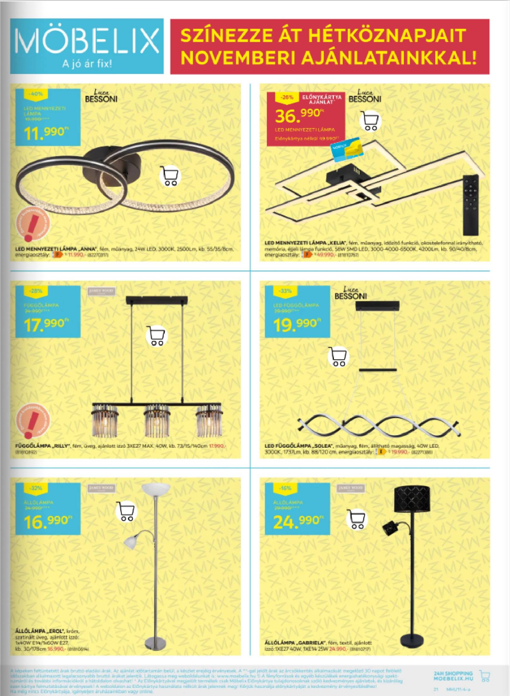 Möbelix akciós újság, érvényes 10.28. - 11.10. 21