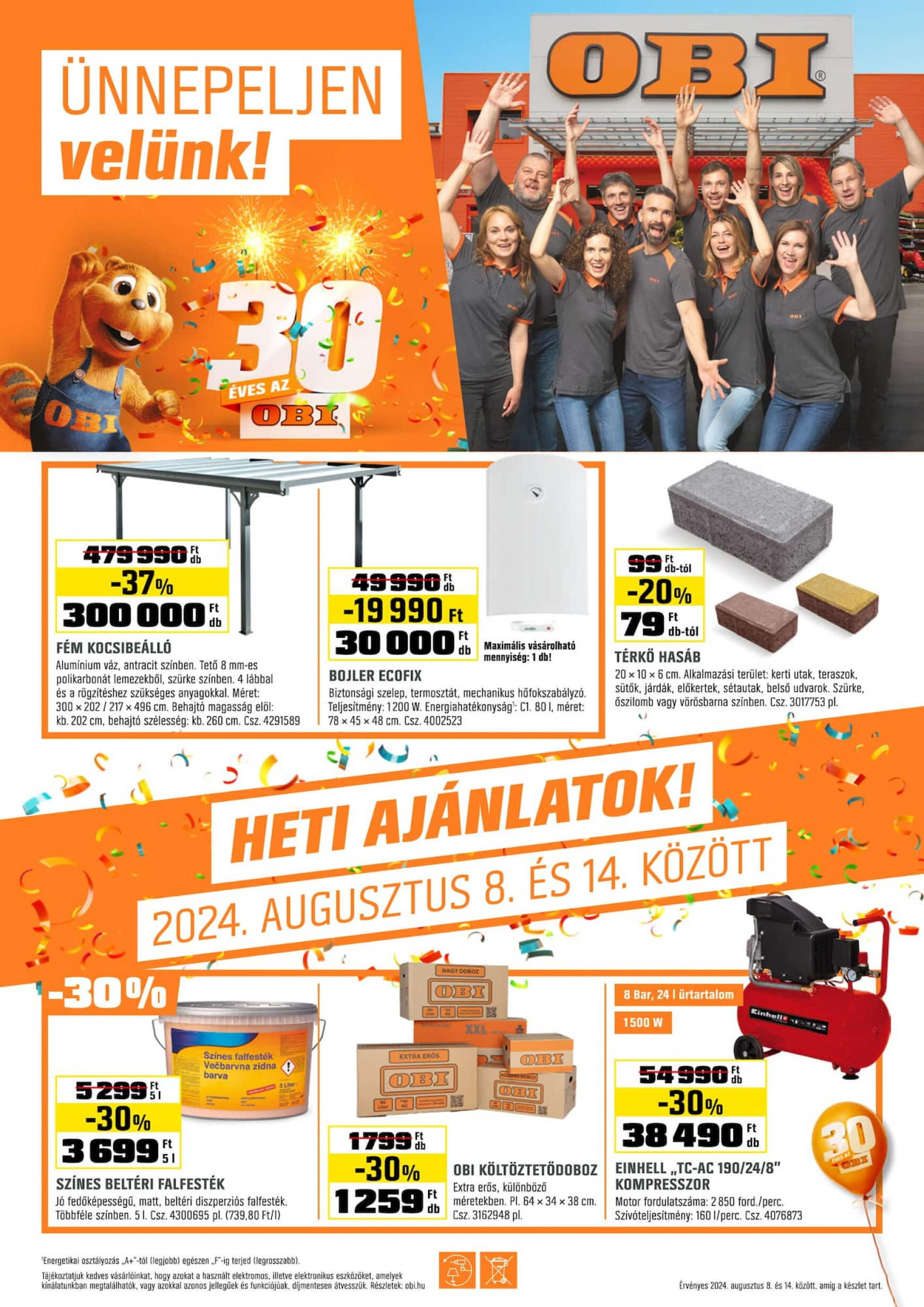 Aktuális újság OBI 08.08. - 08.14.