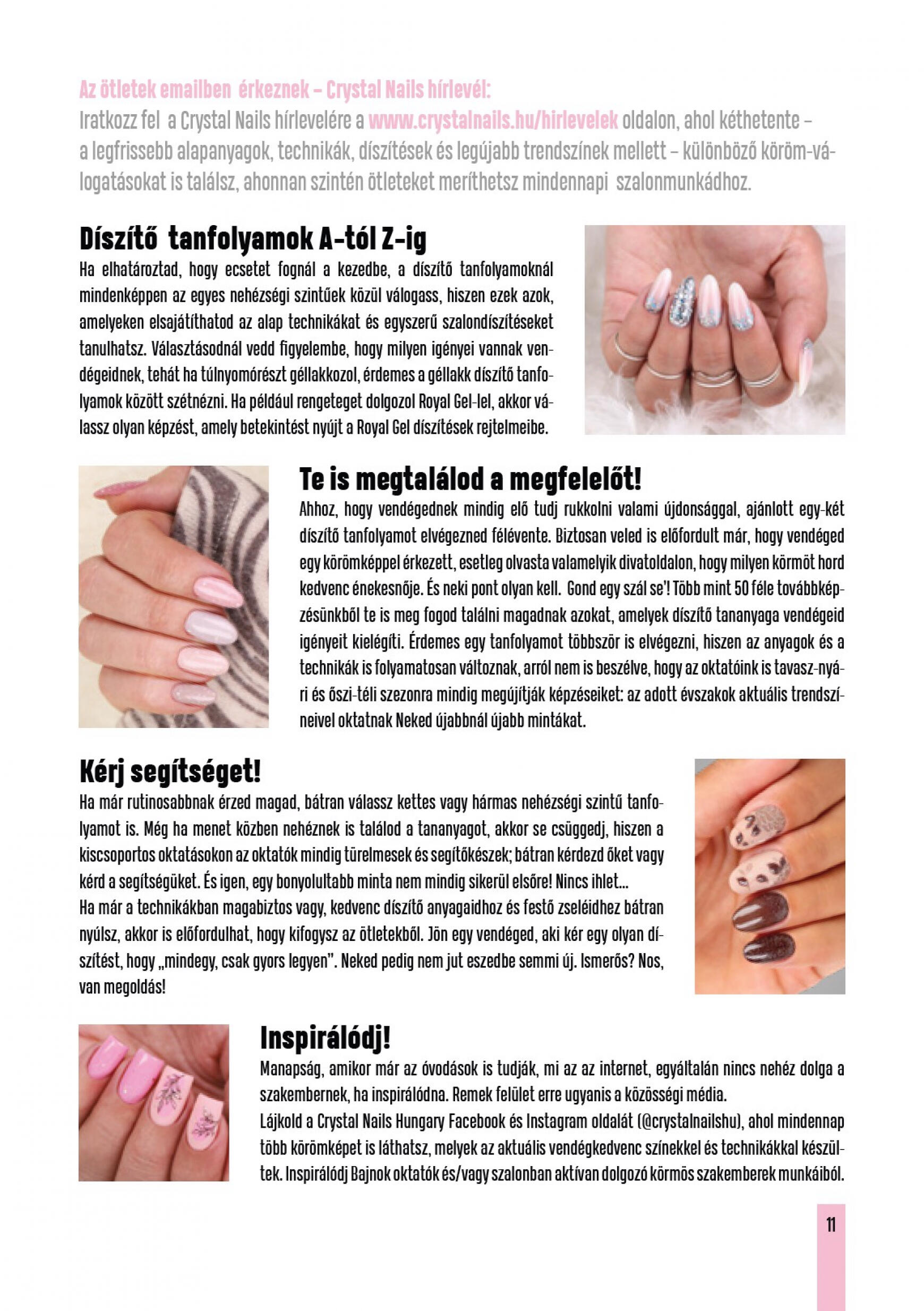 Crystal Nails Oktatási kézikönyv 2023 nyár 11