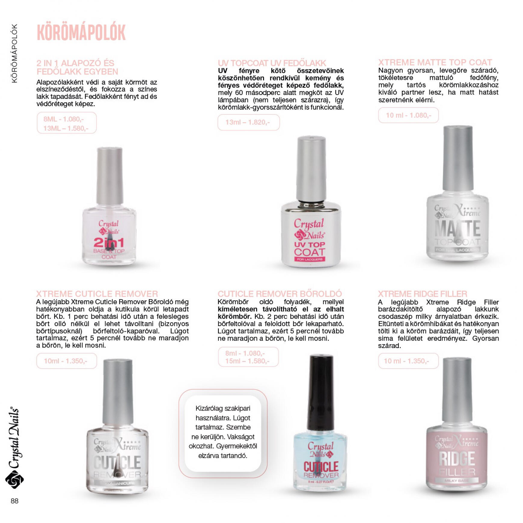 Aktuális újság Crystal Nails 05.01. - 12.31. 88