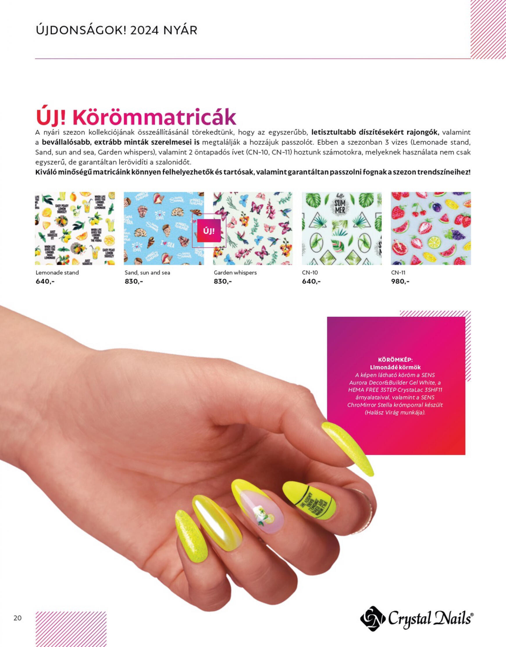 Aktuális újság Crystal Nails - Nyár 08.01. - 08.31. 20