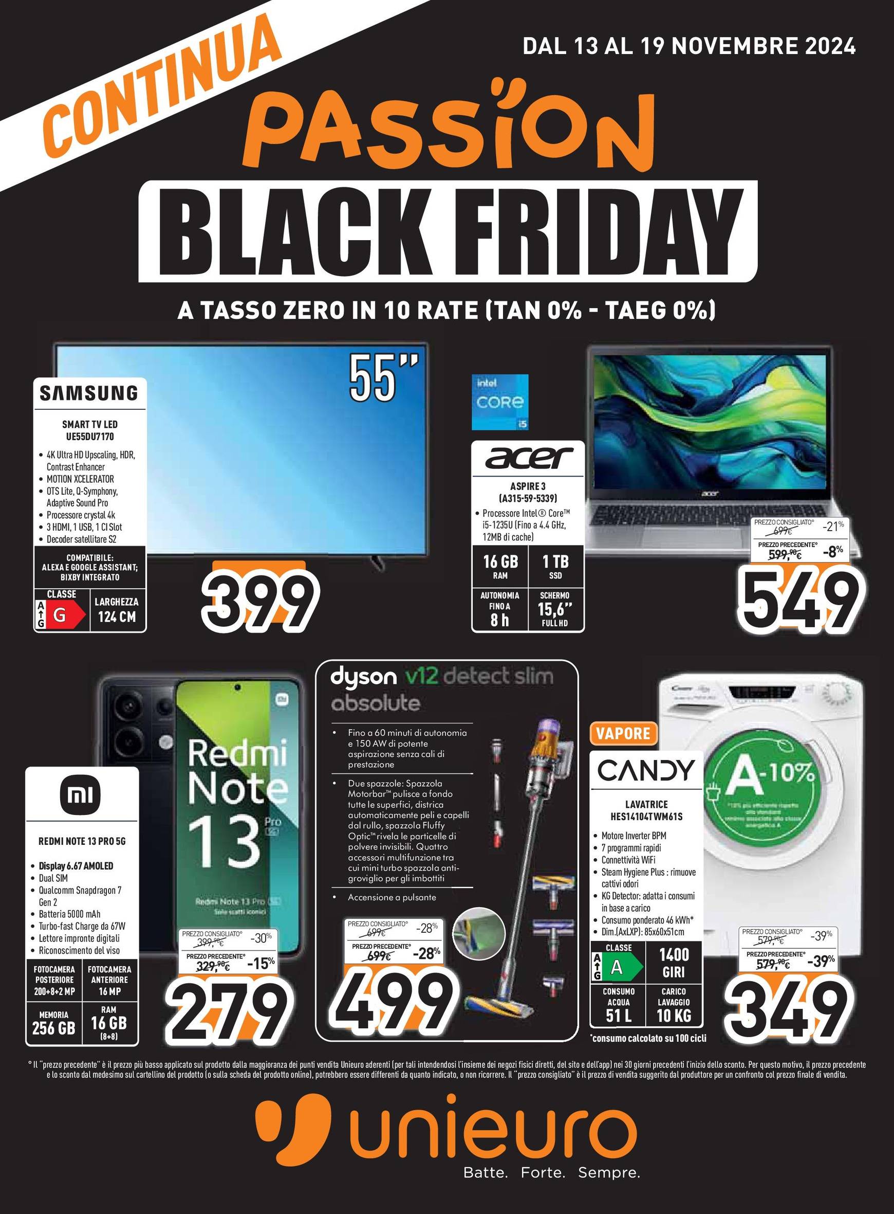 Volantino Unieuro - Black Friday valido dal 13.11. al 19.11.