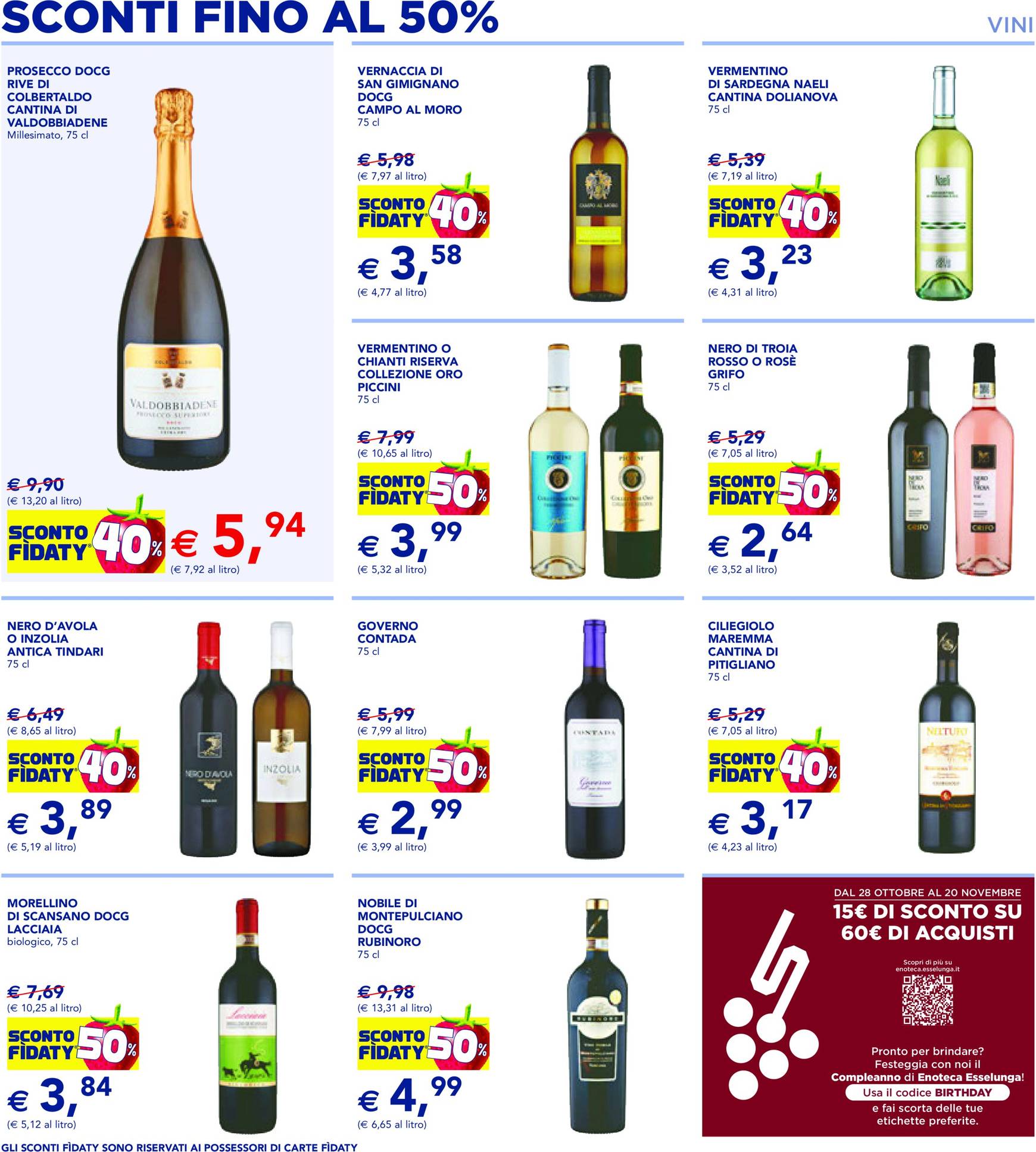 Volantino Esselunga - Sconti fino al 50% valido dal 07.11. al 20.11. 14