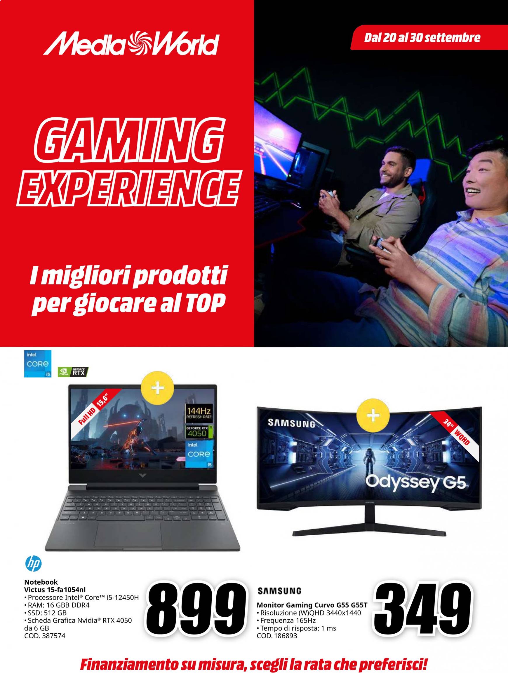 Nuovo volantino Mediaworld - Gaming experience 20.09. - 30.09.