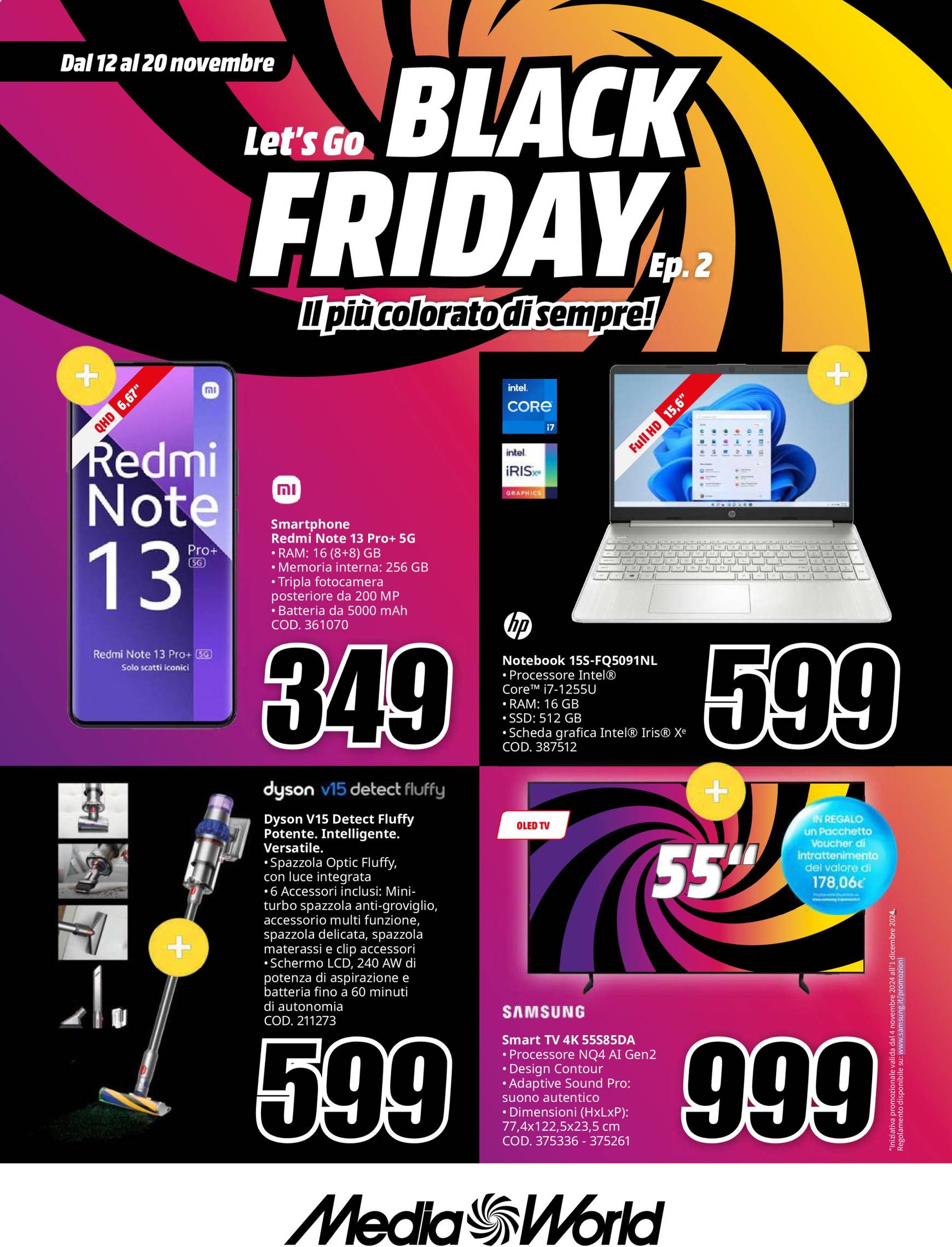 Volantino Mediaworld - Black Friday valido dal 12.11. al 20.11.