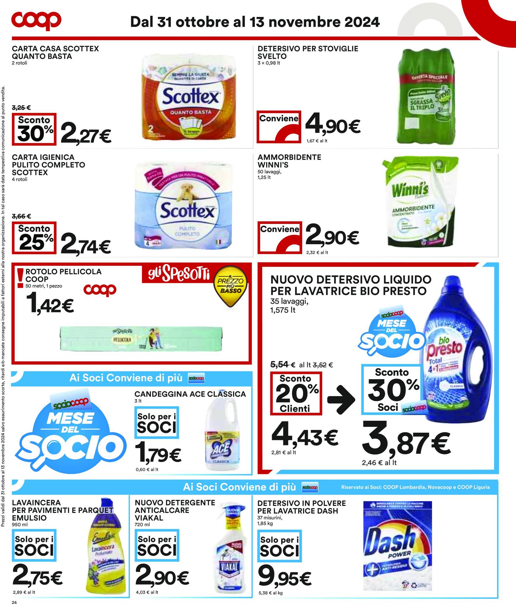 Volantino Coop valido dal 31.10. al 13.11. 24