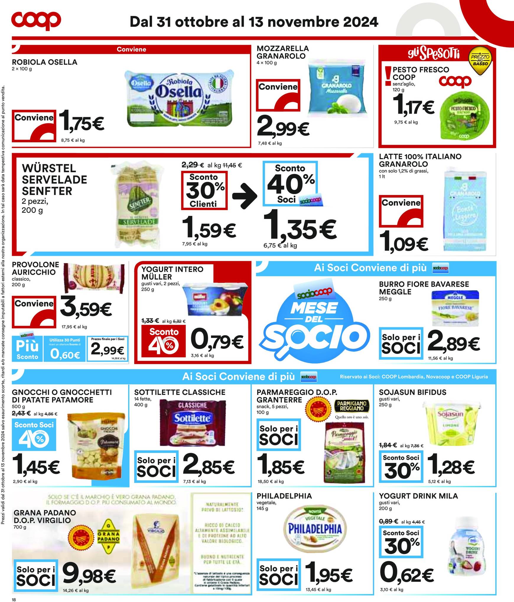 Volantino Coop valido dal 31.10. al 13.11. 18