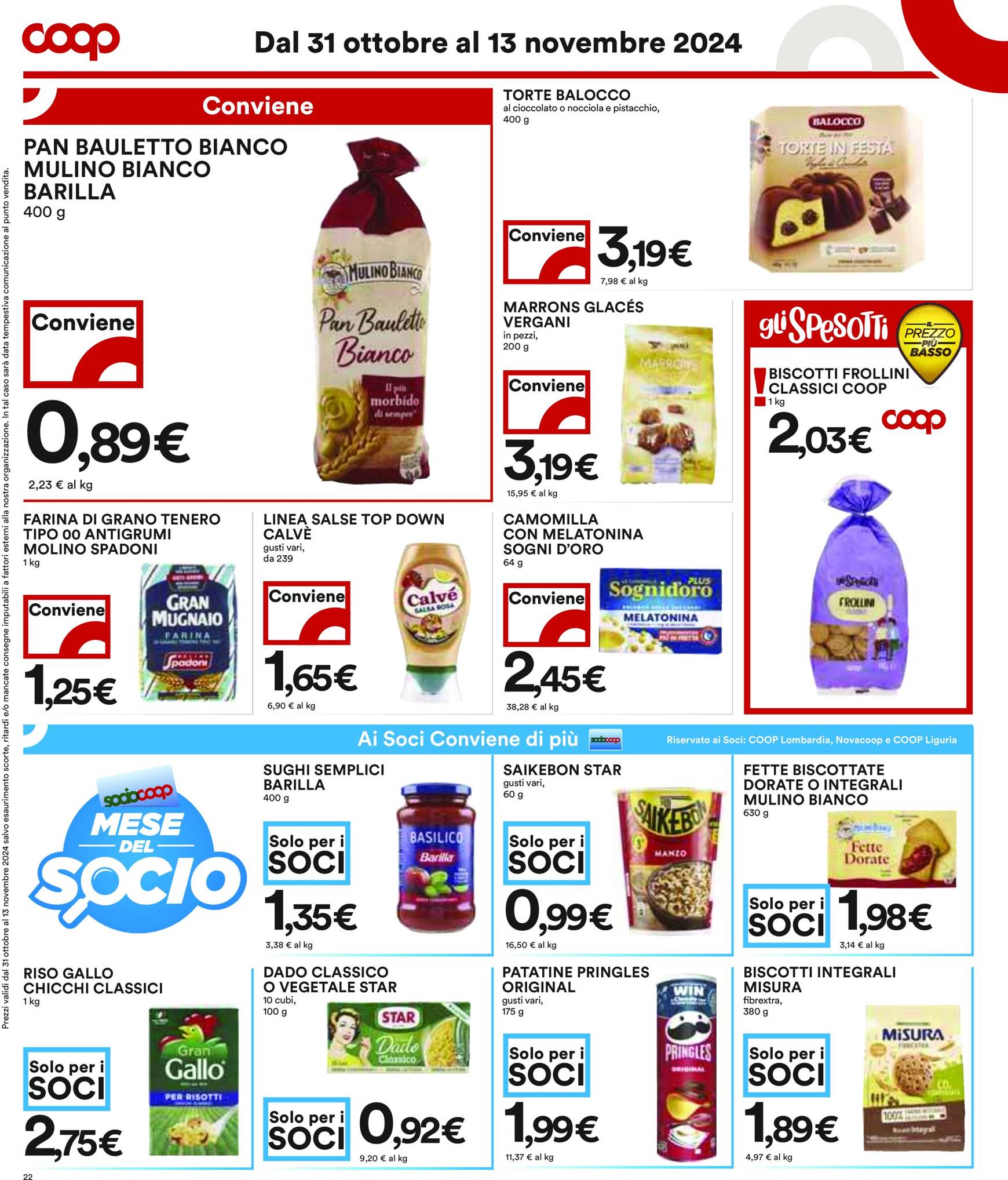 Volantino Coop valido dal 31.10. al 13.11. 22