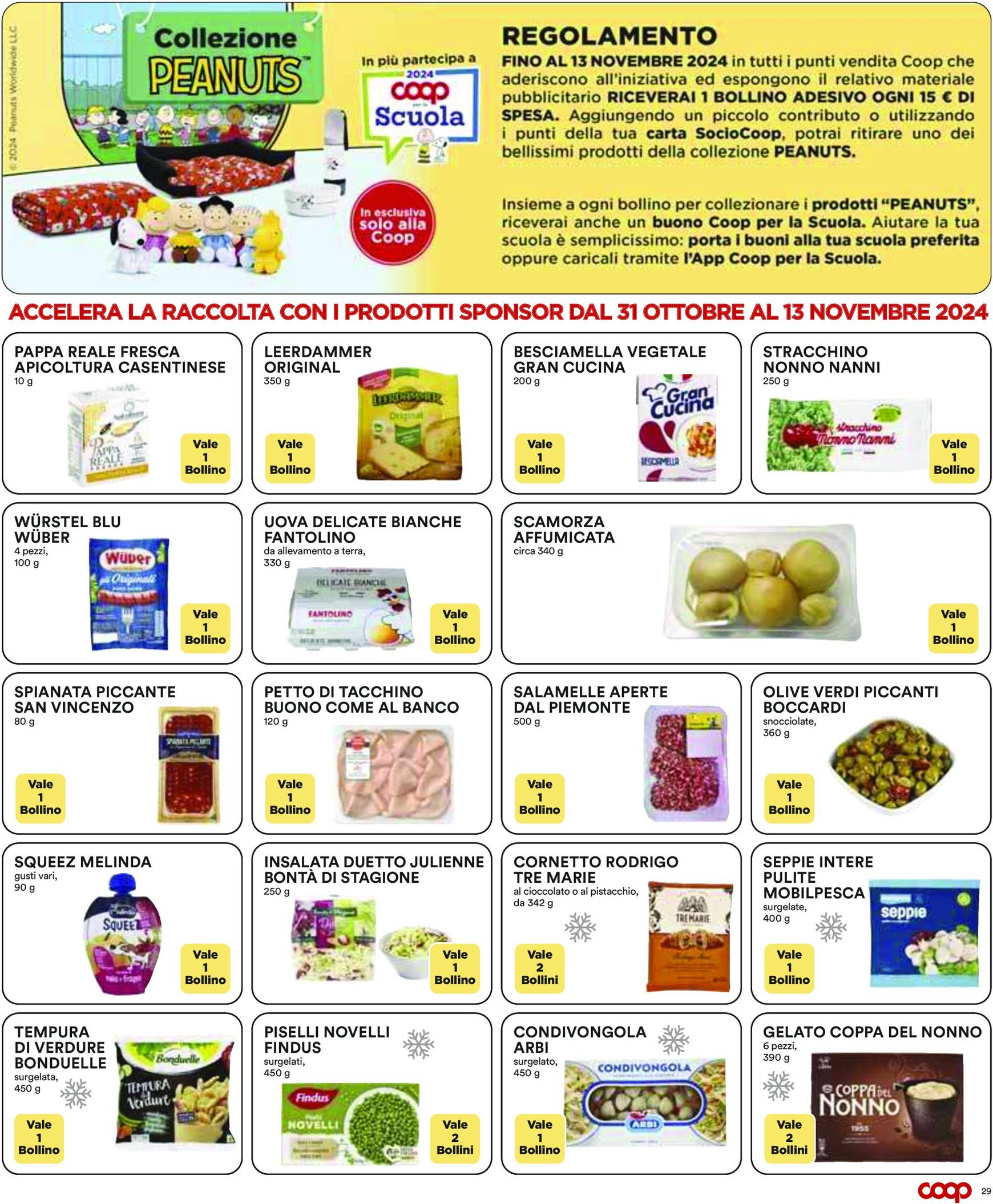 Volantino Coop valido dal 31.10. al 13.11. 29