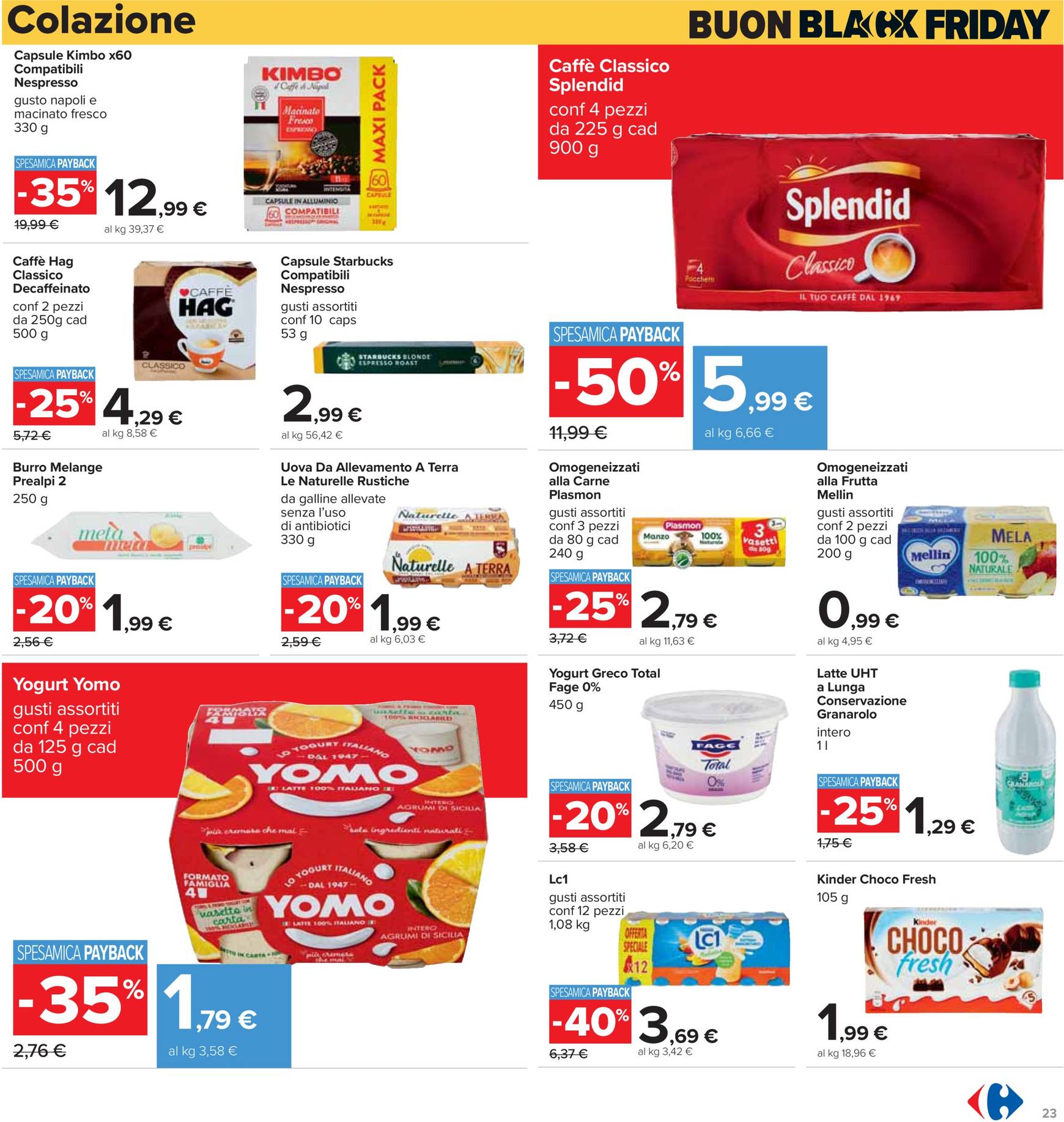 Volantino Carrefour - Black Friday valido dal 18.11. al 02.12. 23