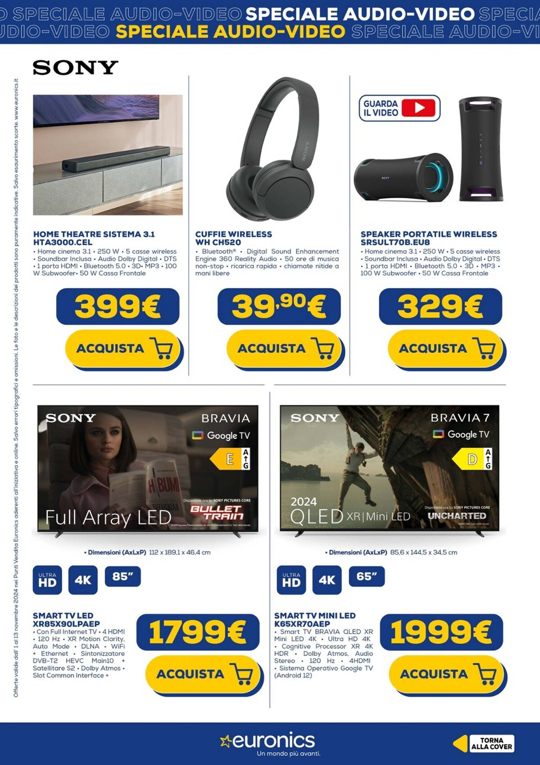 Volantino Euronics - Speciale Audio Video valido dal 01.11. al 13.11. 8