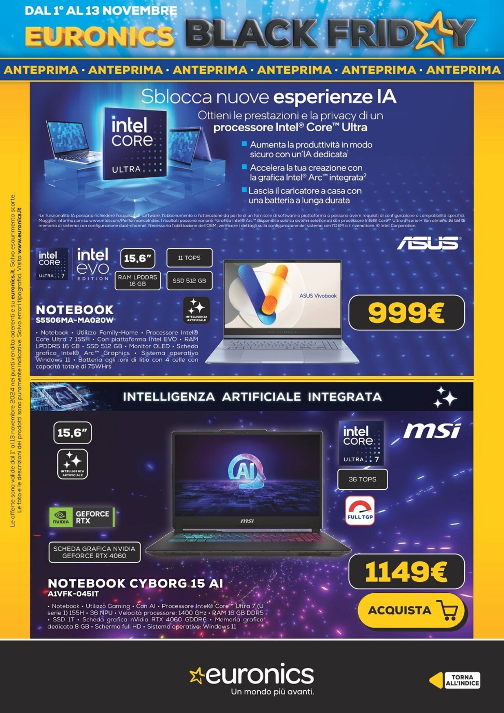 Volantino Euronics - Black Friday valido dal 01.11. al 13.11. 18