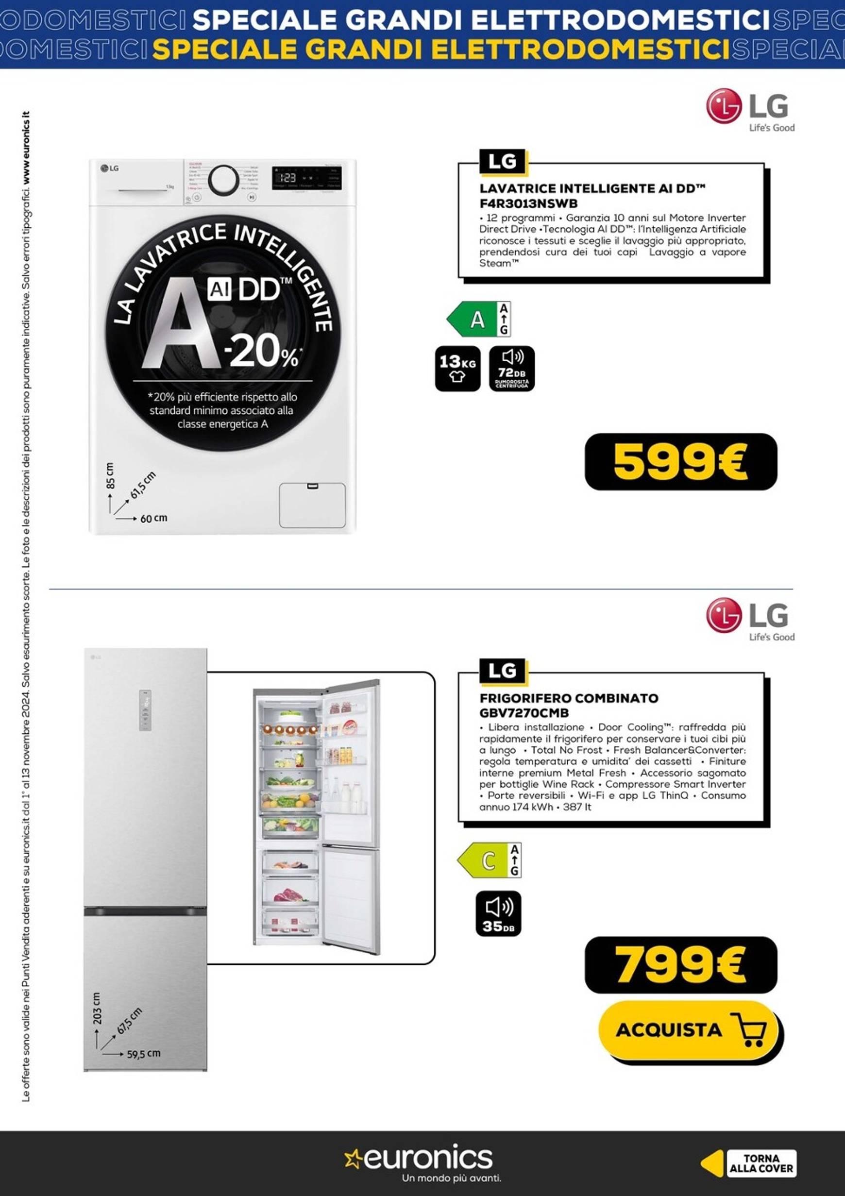 Volantino Euronics - Speciale Grandi Elettrodomestici valido dal 01.11. al 13.11. 10