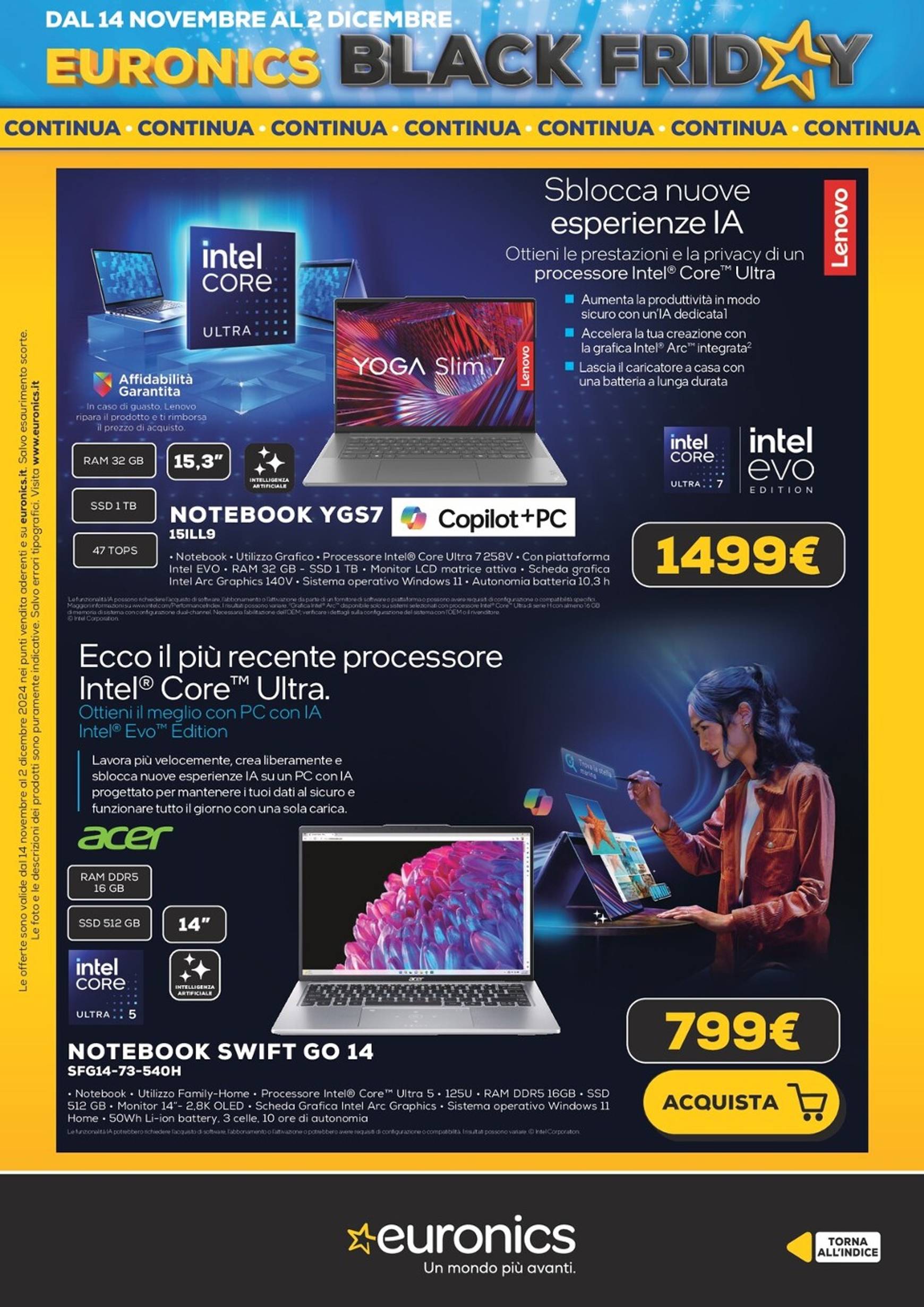 Volantino Euronics - Black Friday valido dal 14.11. al 02.12. 20