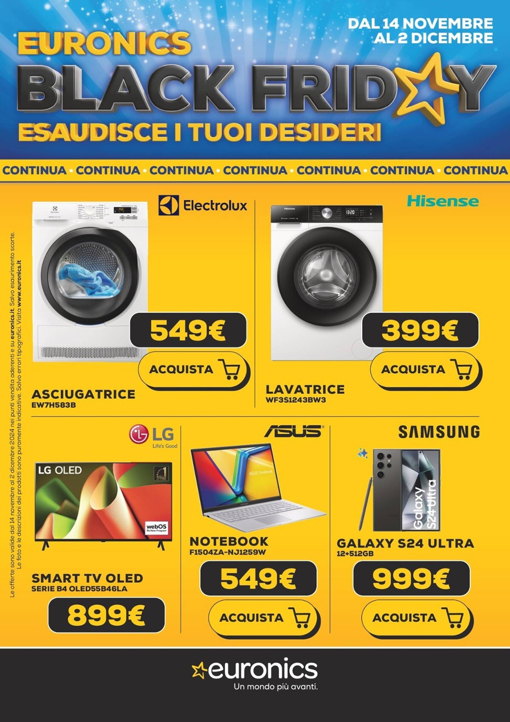 Volantino Euronics - Black Friday valido dal 14.11. al 02.12.