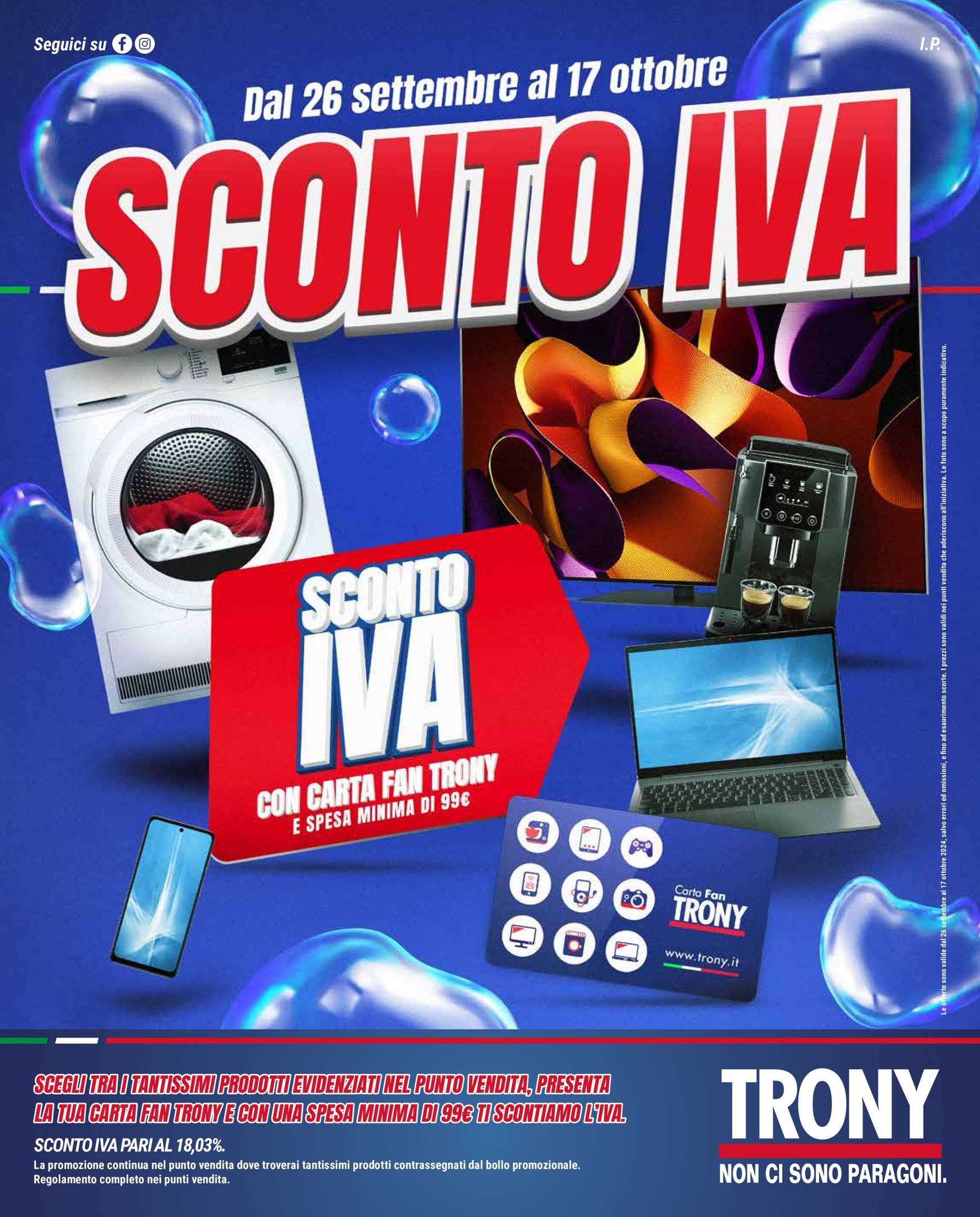 Nuovo volantino Trony 26.09. - 17.10.