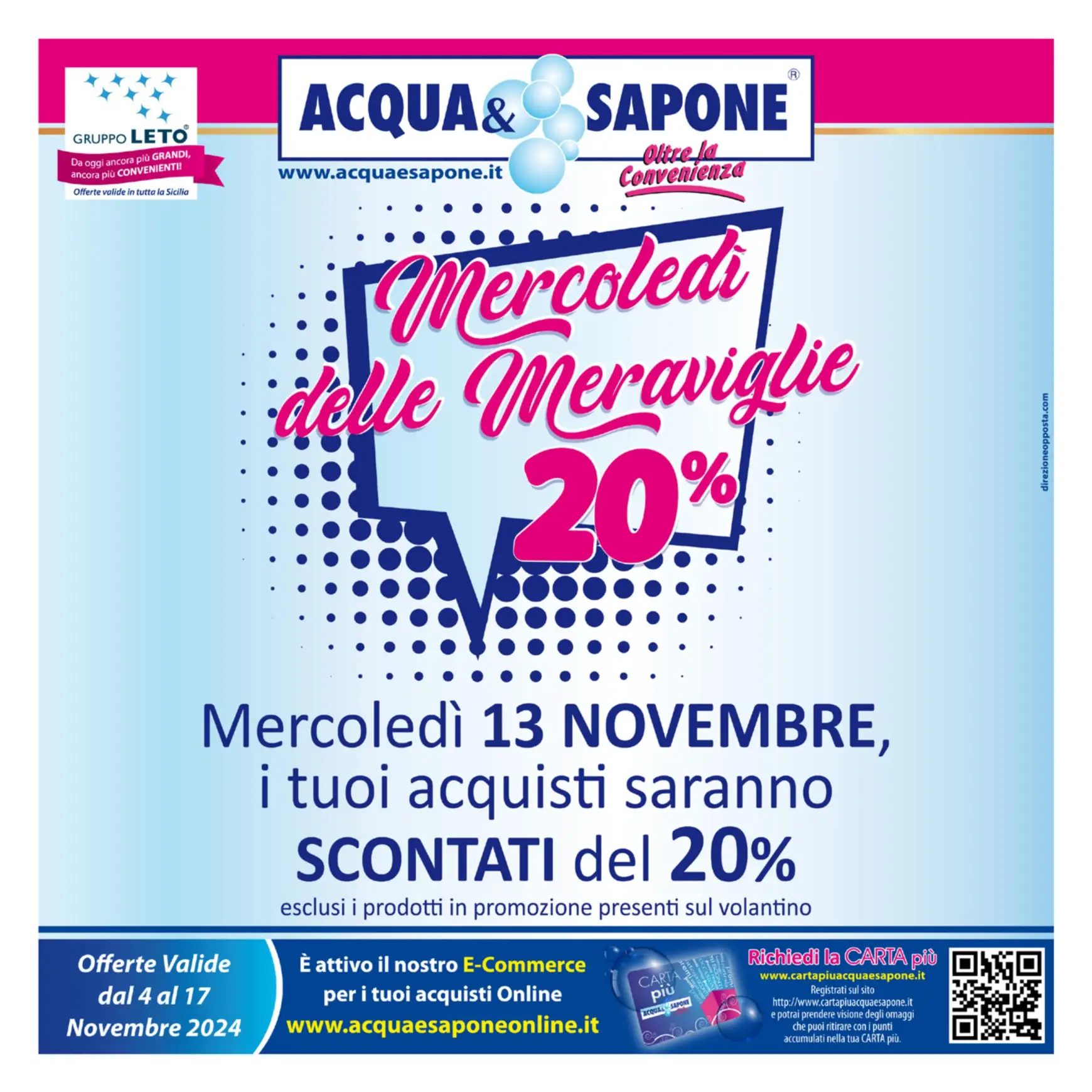 Volantino Acqua e Sapone valido dal 04.11. al 17.11.