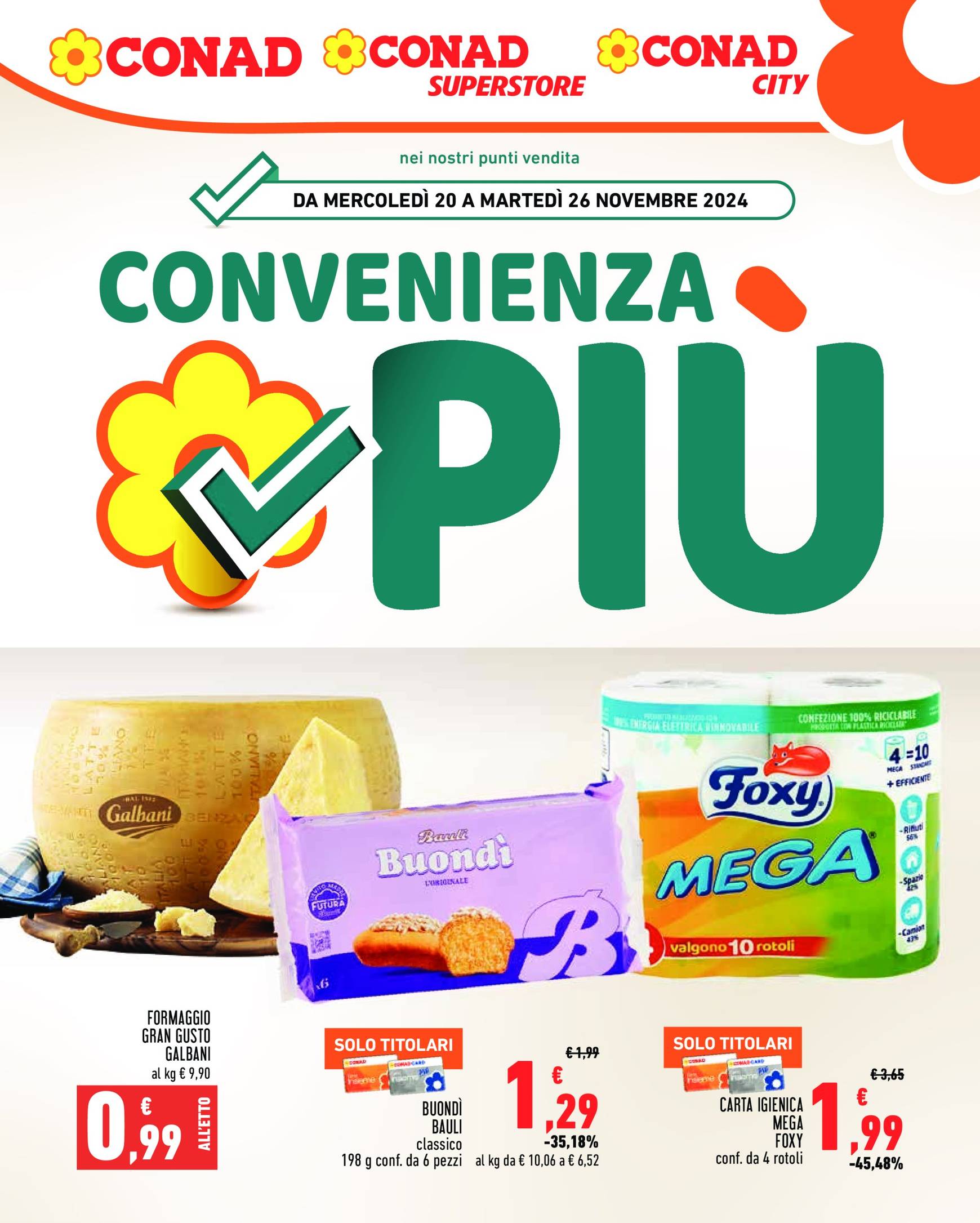 Volantino Conad valido dal 20.11. al 26.11.