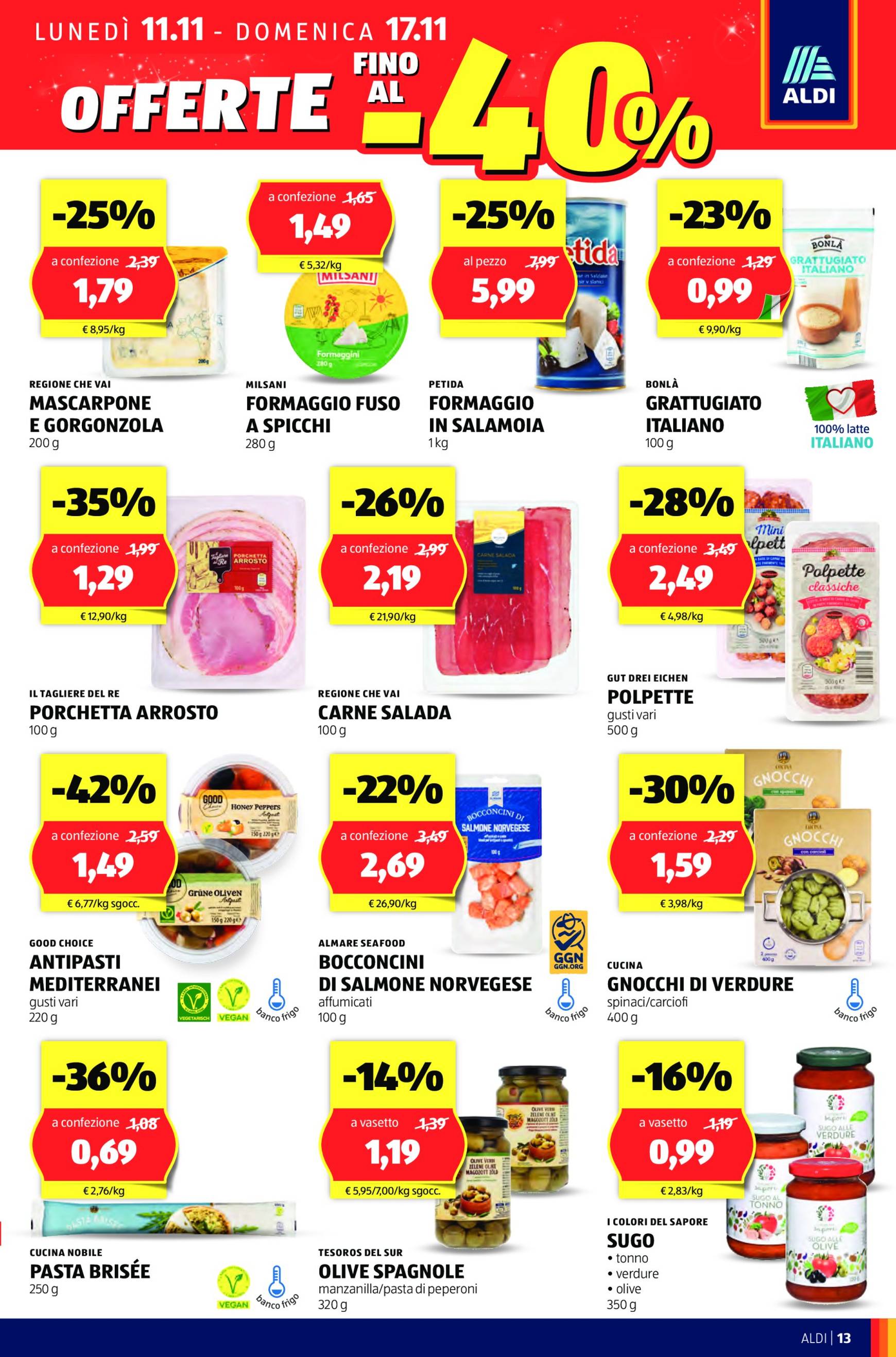 Volantino ALDI valido dal 11.11. al 17.11. 13