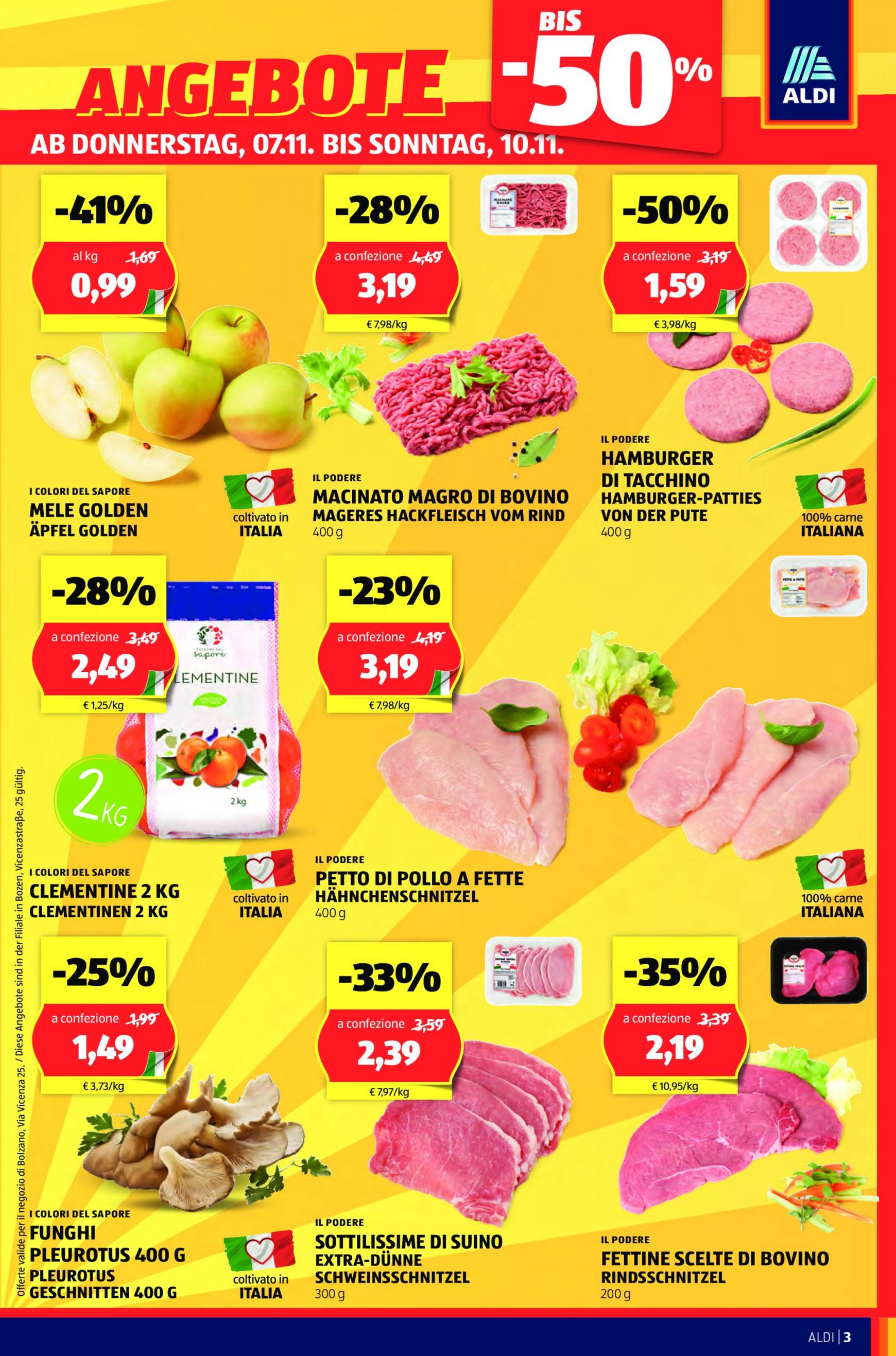 Volantino ALDI - Offerte nuova apertura Bolzano valido dal 07.11. al 10.11. 3