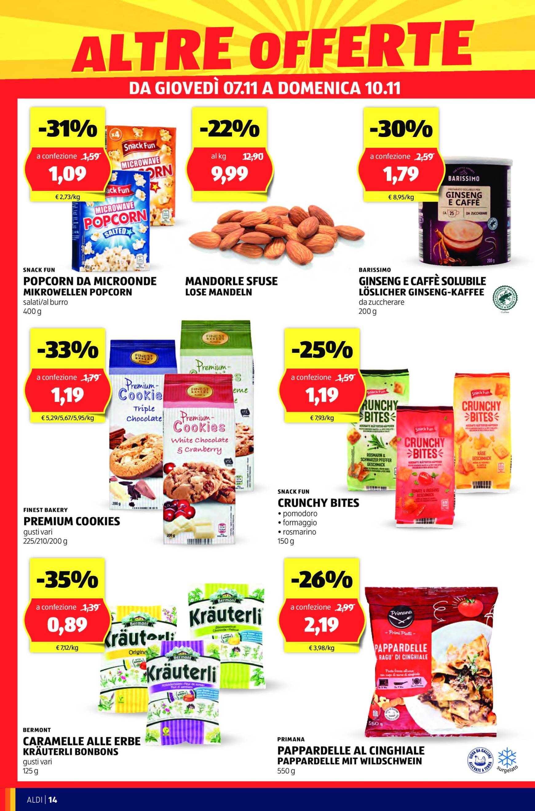 Volantino ALDI - Offerte nuova apertura Bolzano valido dal 07.11. al 10.11. 14