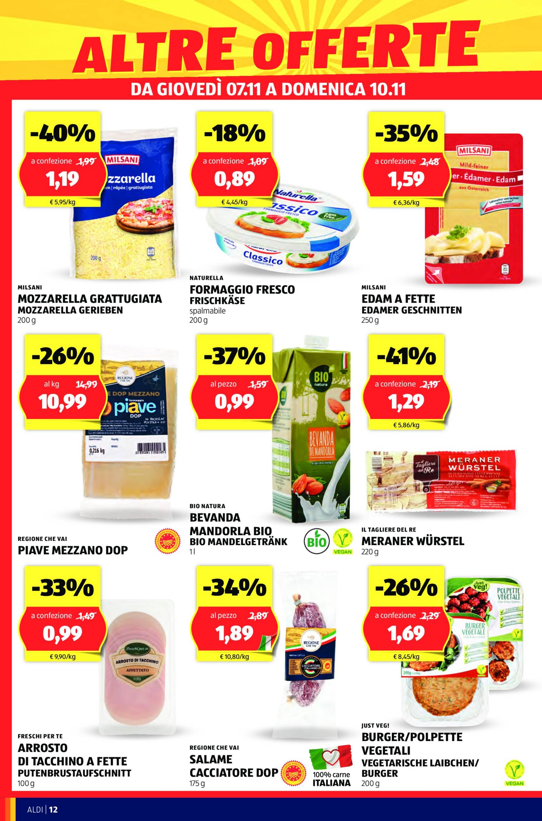 Volantino ALDI - Offerte nuova apertura Bolzano valido dal 07.11. al 10.11. 12