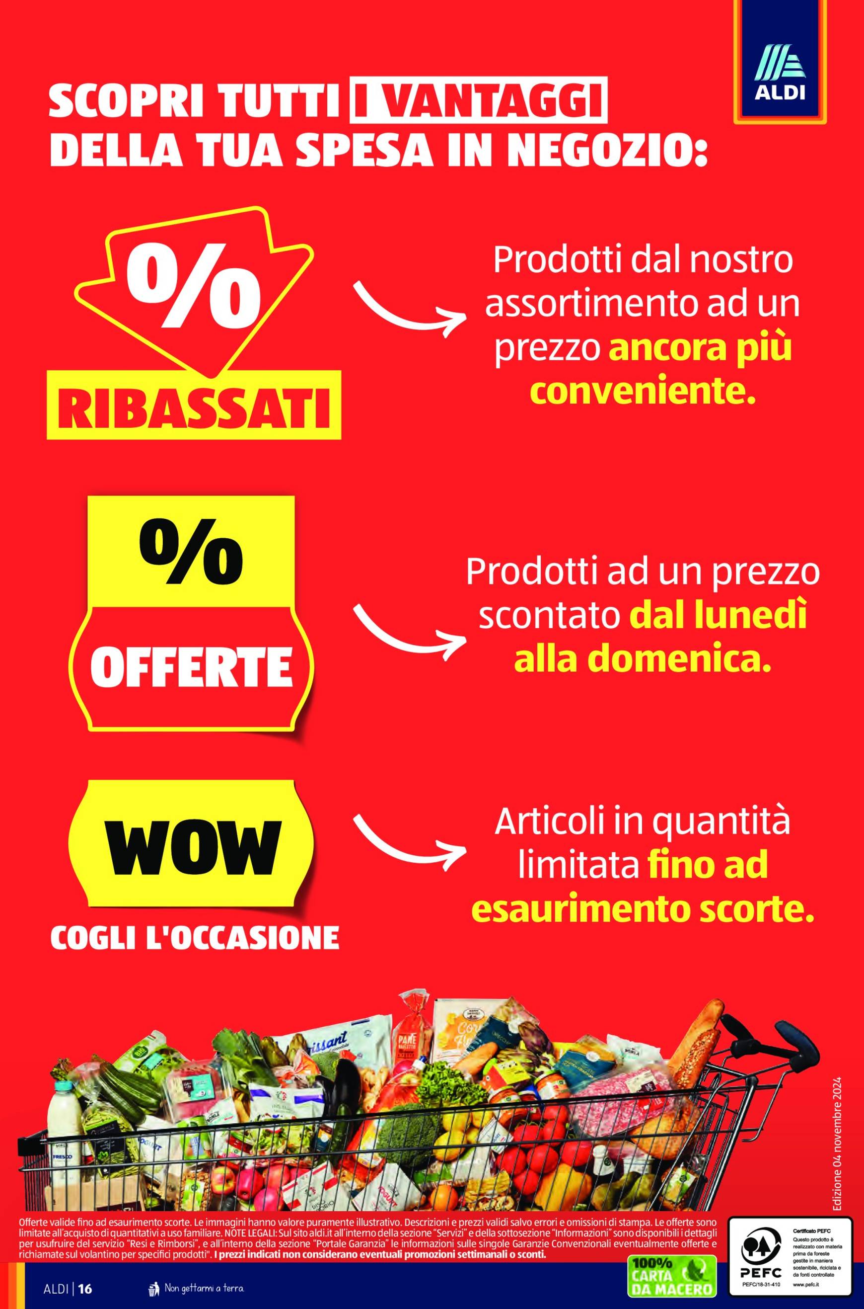 Volantino ALDI - Ribassati più risparmio valido dal 04.11. al 30.11. 16