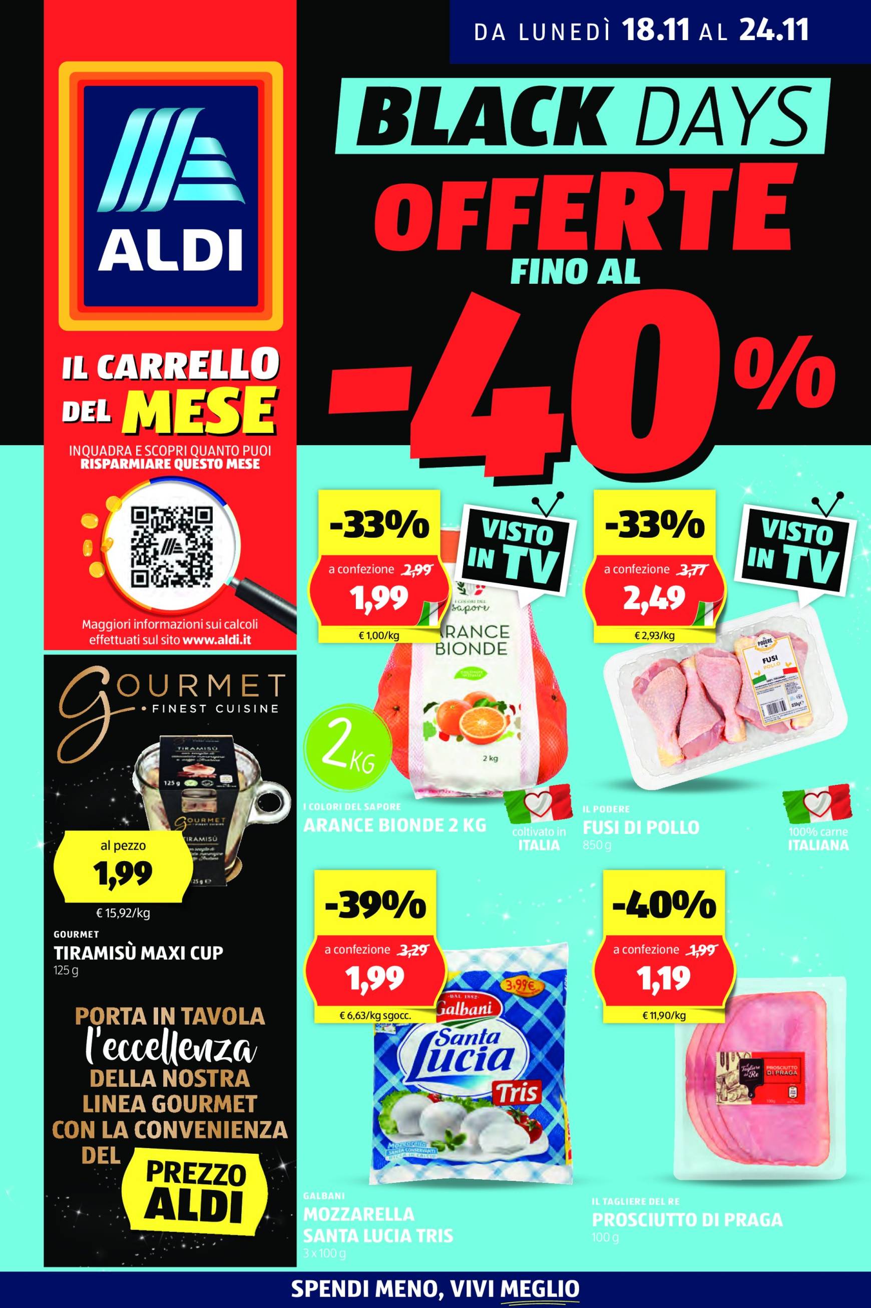 Volantino ALDI - Black Days valido dal 18.11. al 24.11.