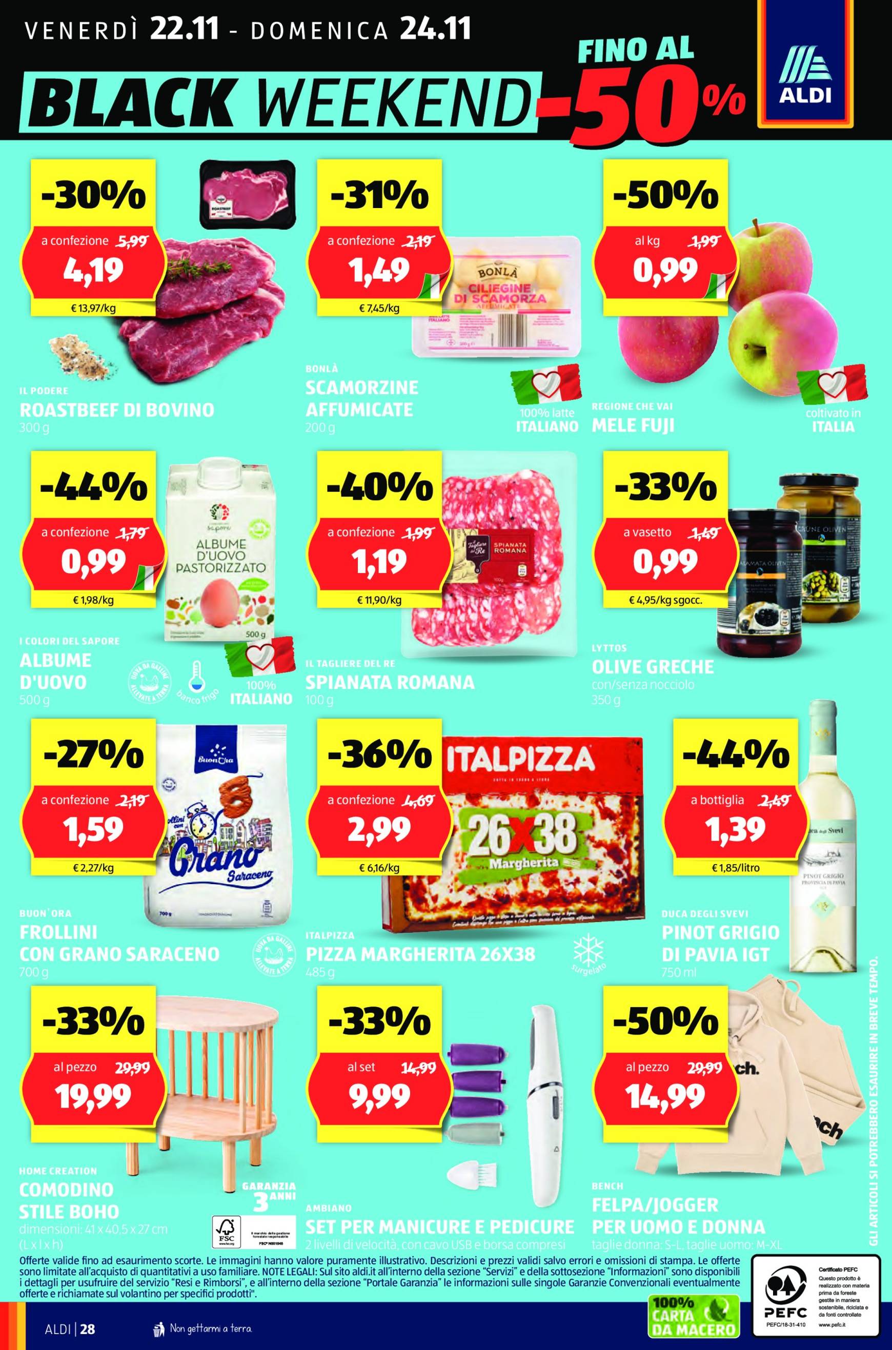 Volantino ALDI - Black Days valido dal 18.11. al 24.11. 28