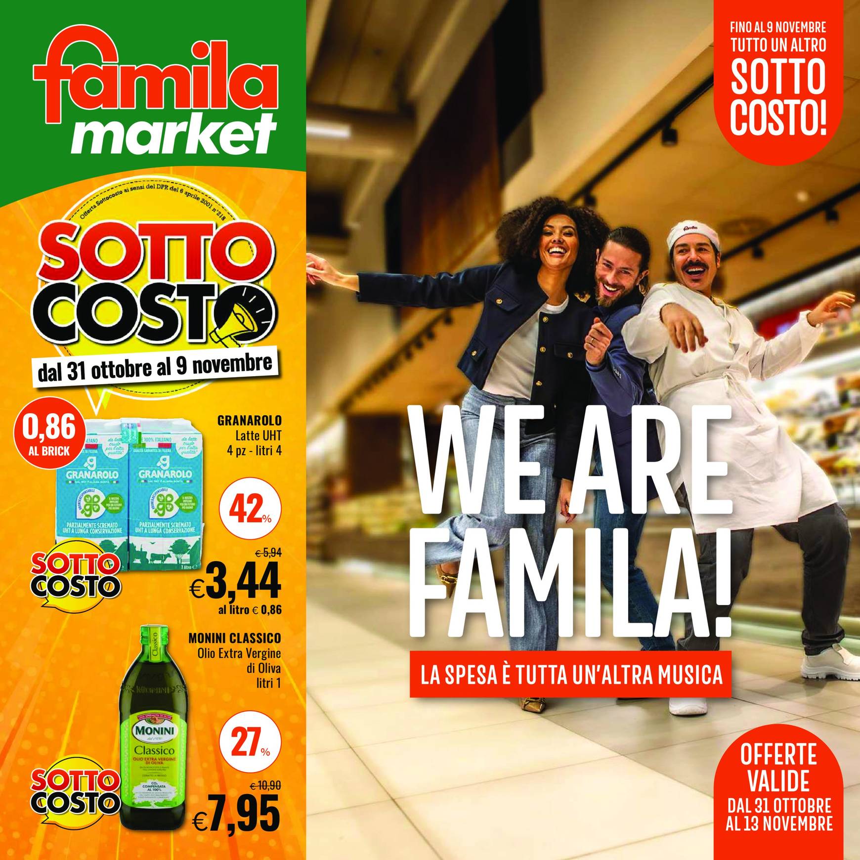 Volantino Famila market valido dal 31.10. al 13.11.