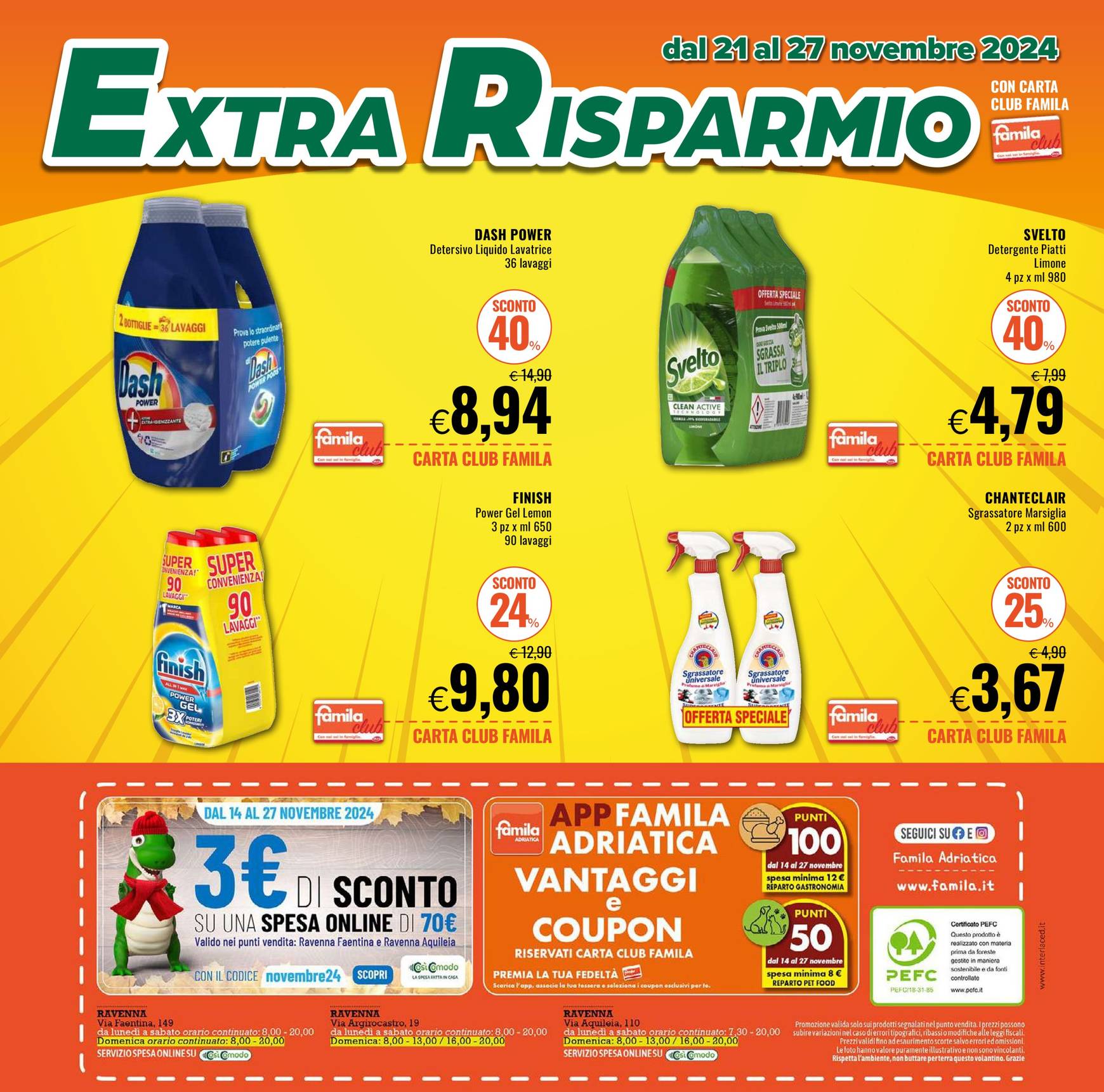 Volantino Famila - Extra Risparmio valido dal 21.11. al 27.11. 4