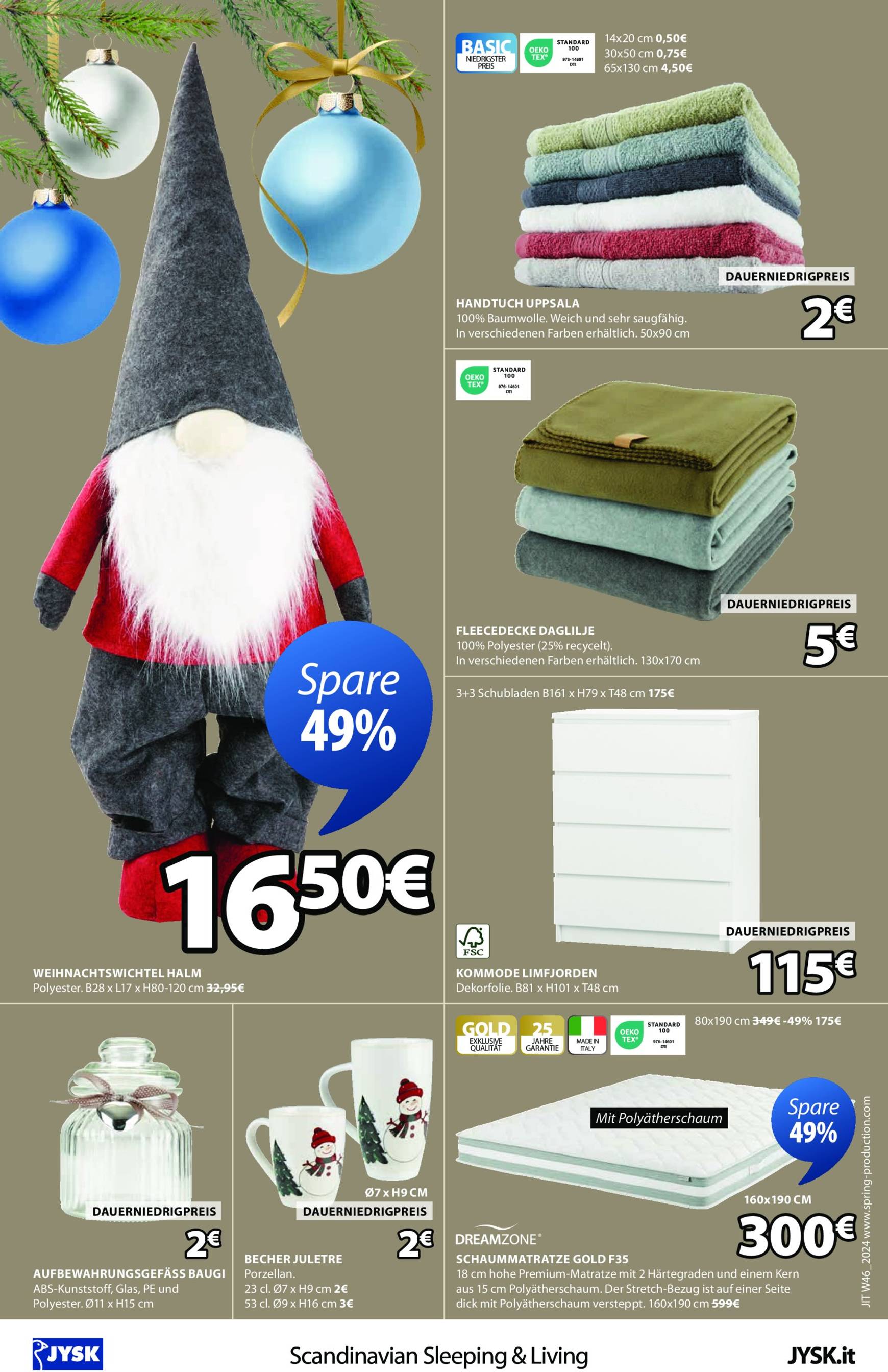 Volantino JYSK - Black Friday Großartige Angebote valido dal 17.11. al 01.12. 16