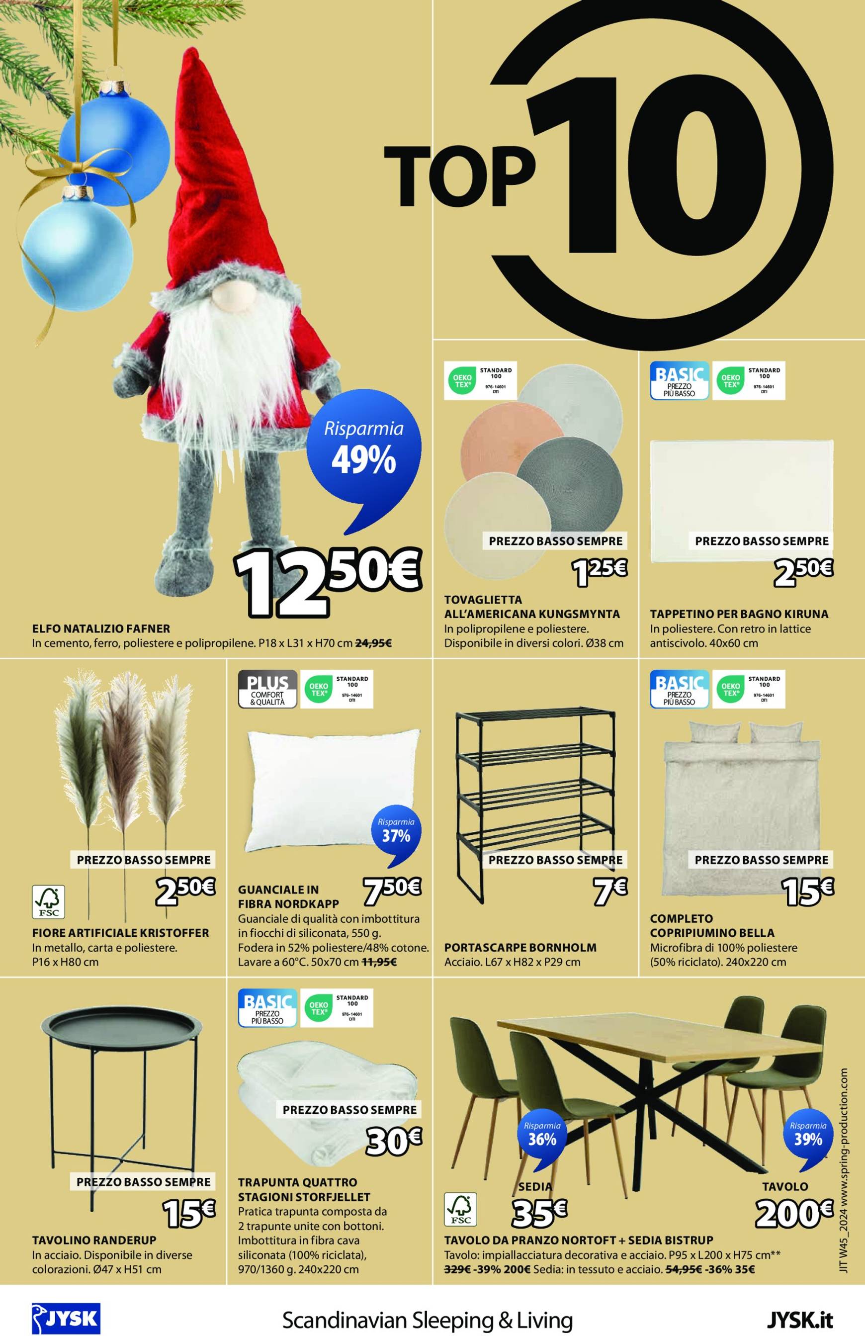 Volantino JYSK - Black Friday Grandi offerte valido dal 17.11. al 01.12. 16