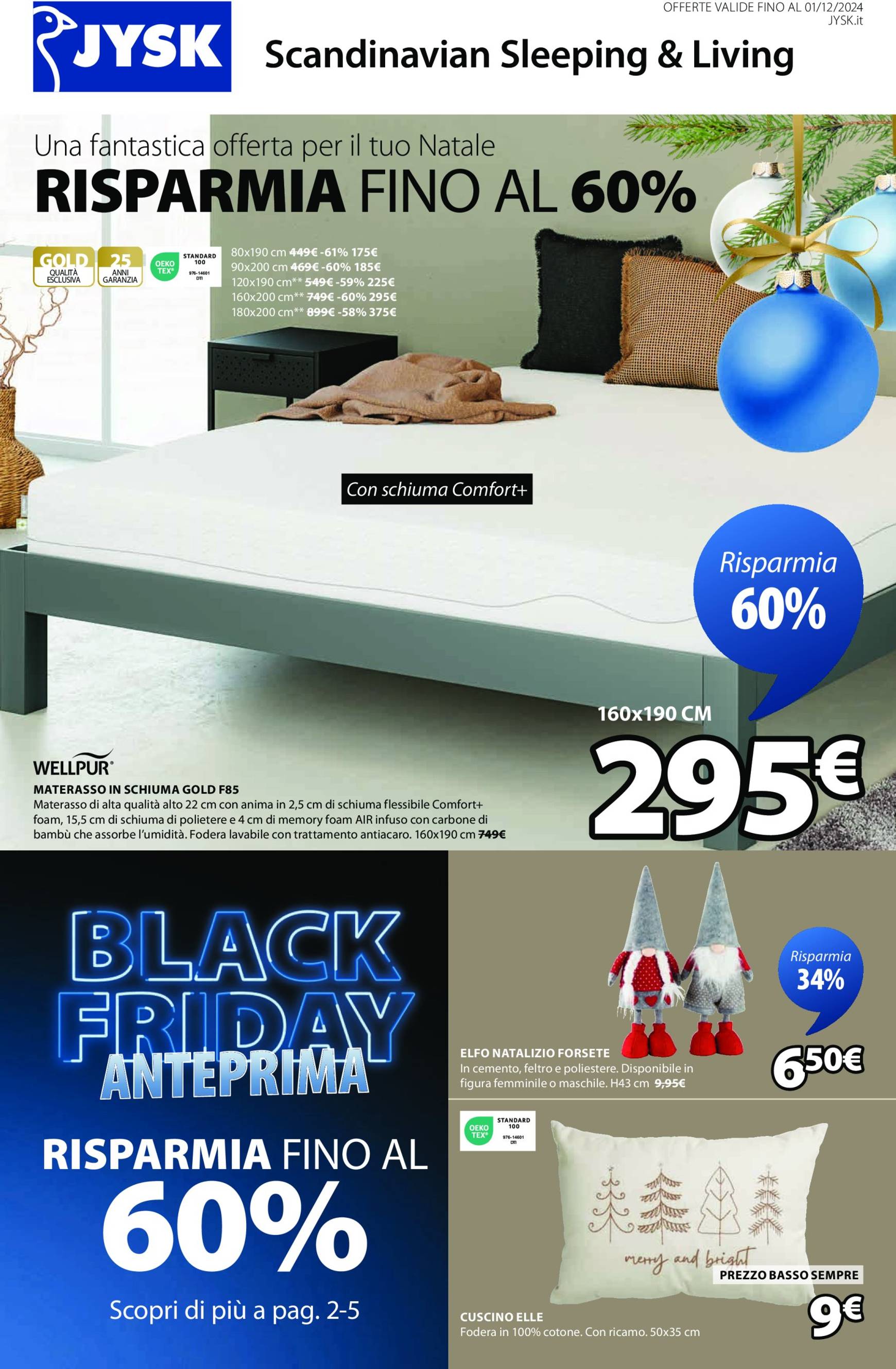 Volantino JYSK - Black Friday Grandi offerte valido dal 17.11. al 01.12.