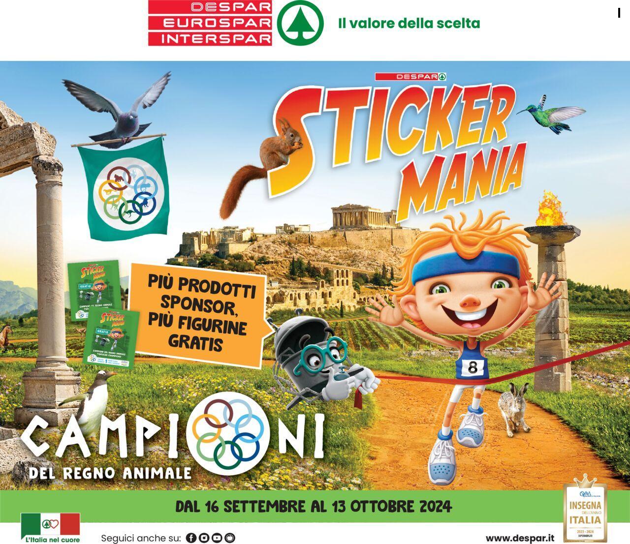 Eurospar volantino 16/09/2024 - 13/10/2024