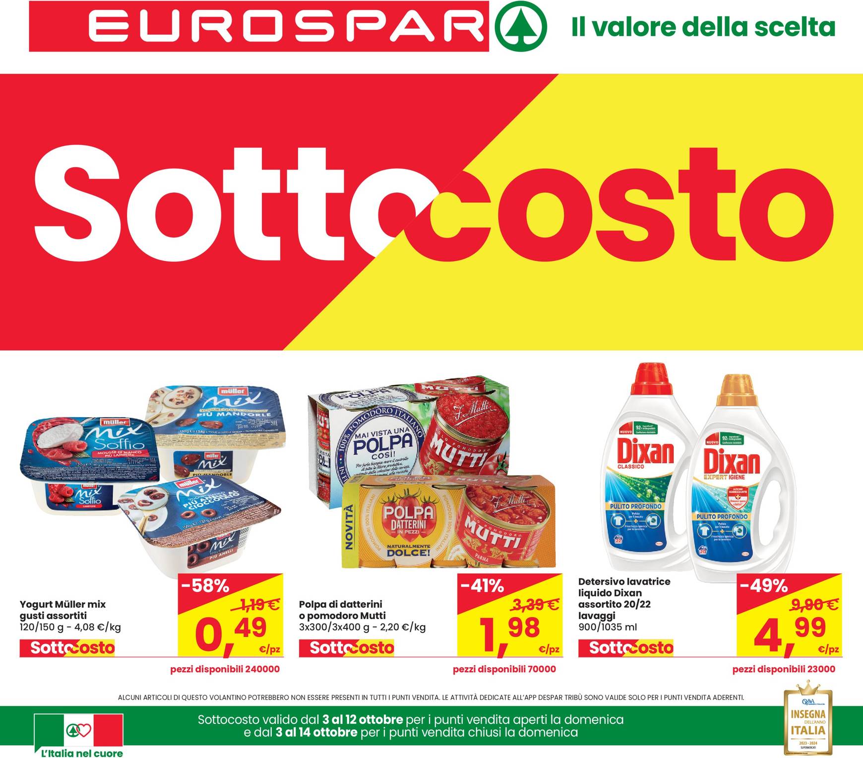 Nuovo volantino Eurospar 03.10. - 14.10.