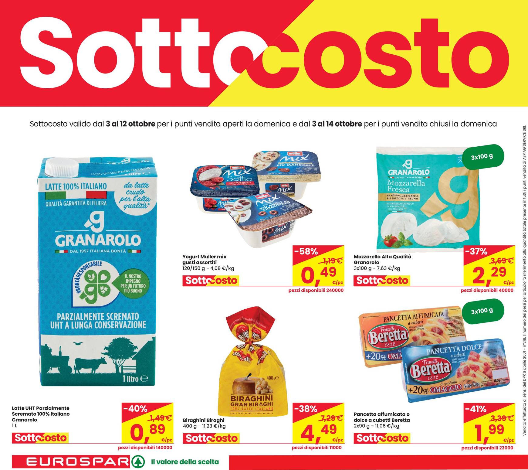 Nuovo volantino Eurospar 03.10. - 14.10. 2