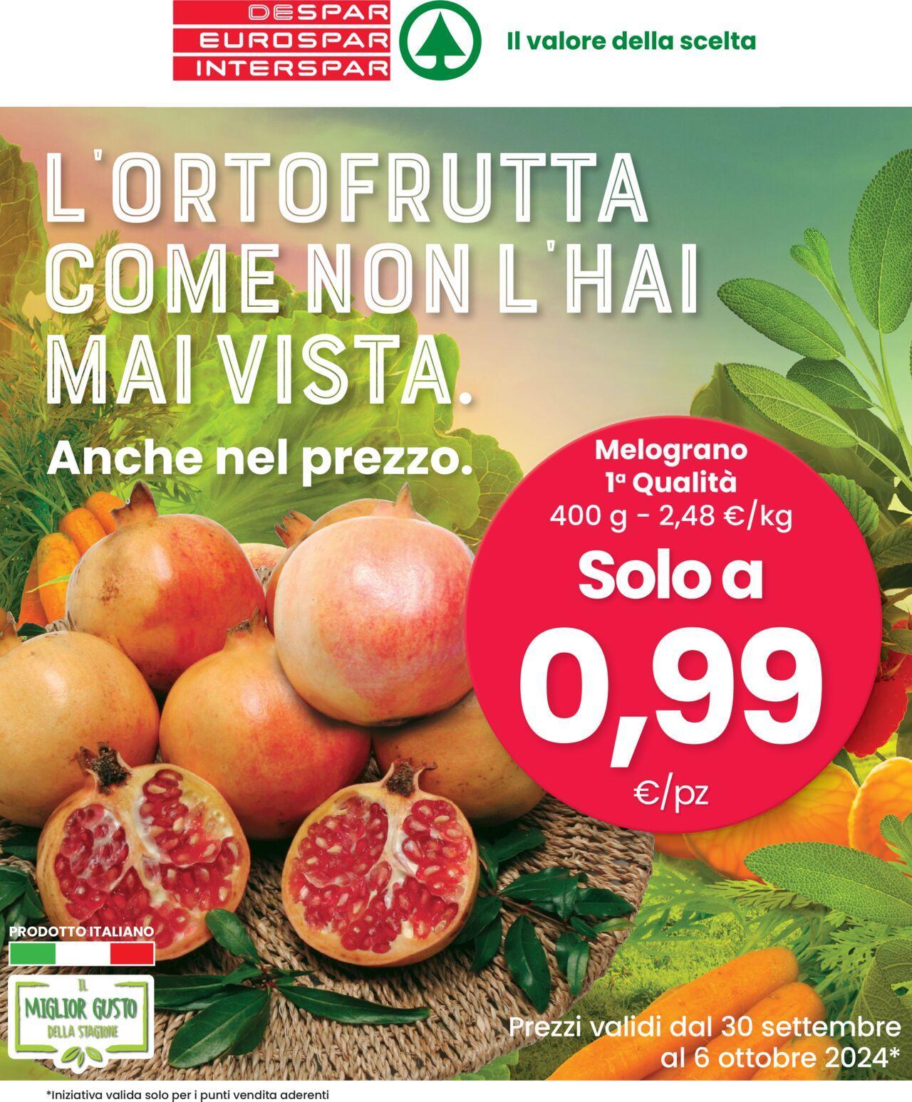 Eurospar volantino 30/09/2024 - 06/10/2024