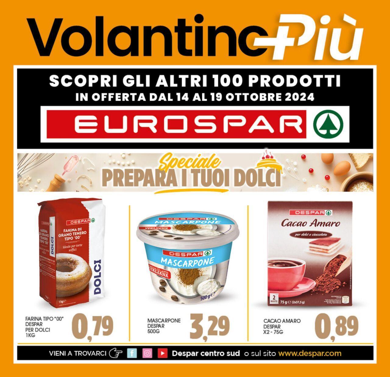 Eurospar volantino 14/10/2024 - 19/10/2024 13