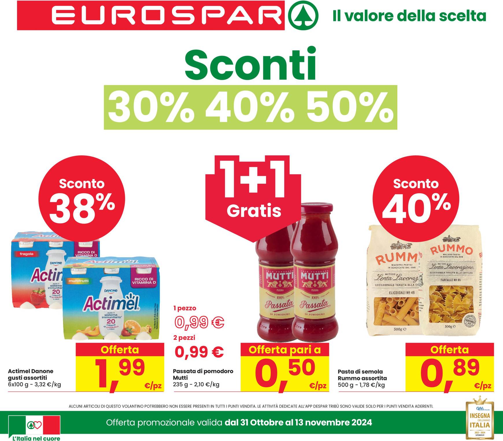 Volantino Eurospar valido dal 31.10. al 13.11.