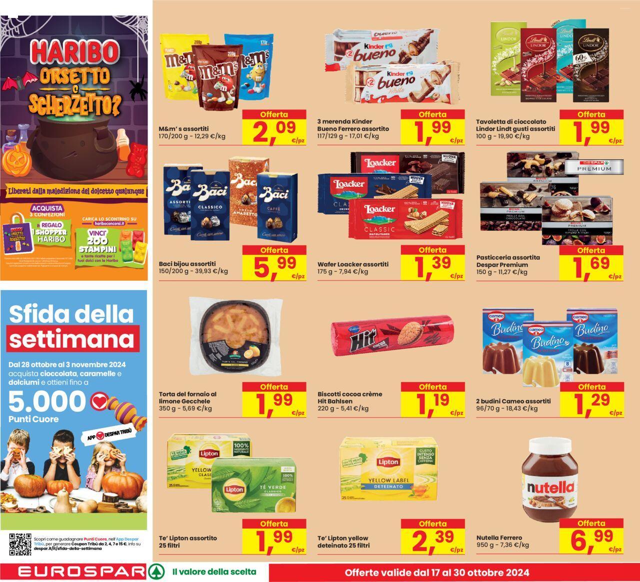 Eurospar volantino 17/10/2024 - 30/10/2024 16